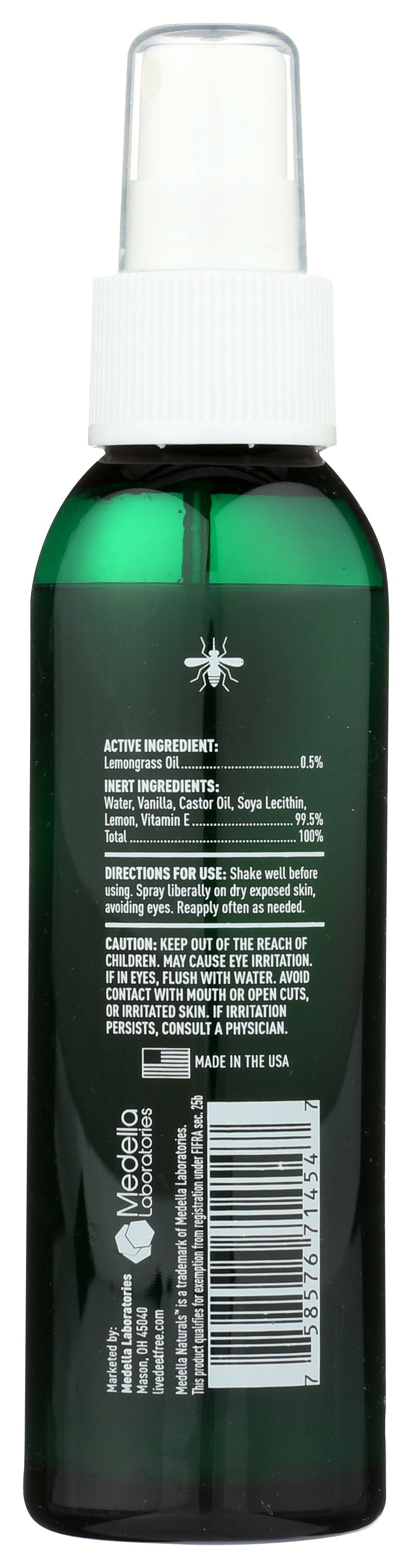 MEDELLA NATURALS MOSQUITO INSECT REPELLENT - Case of 3
