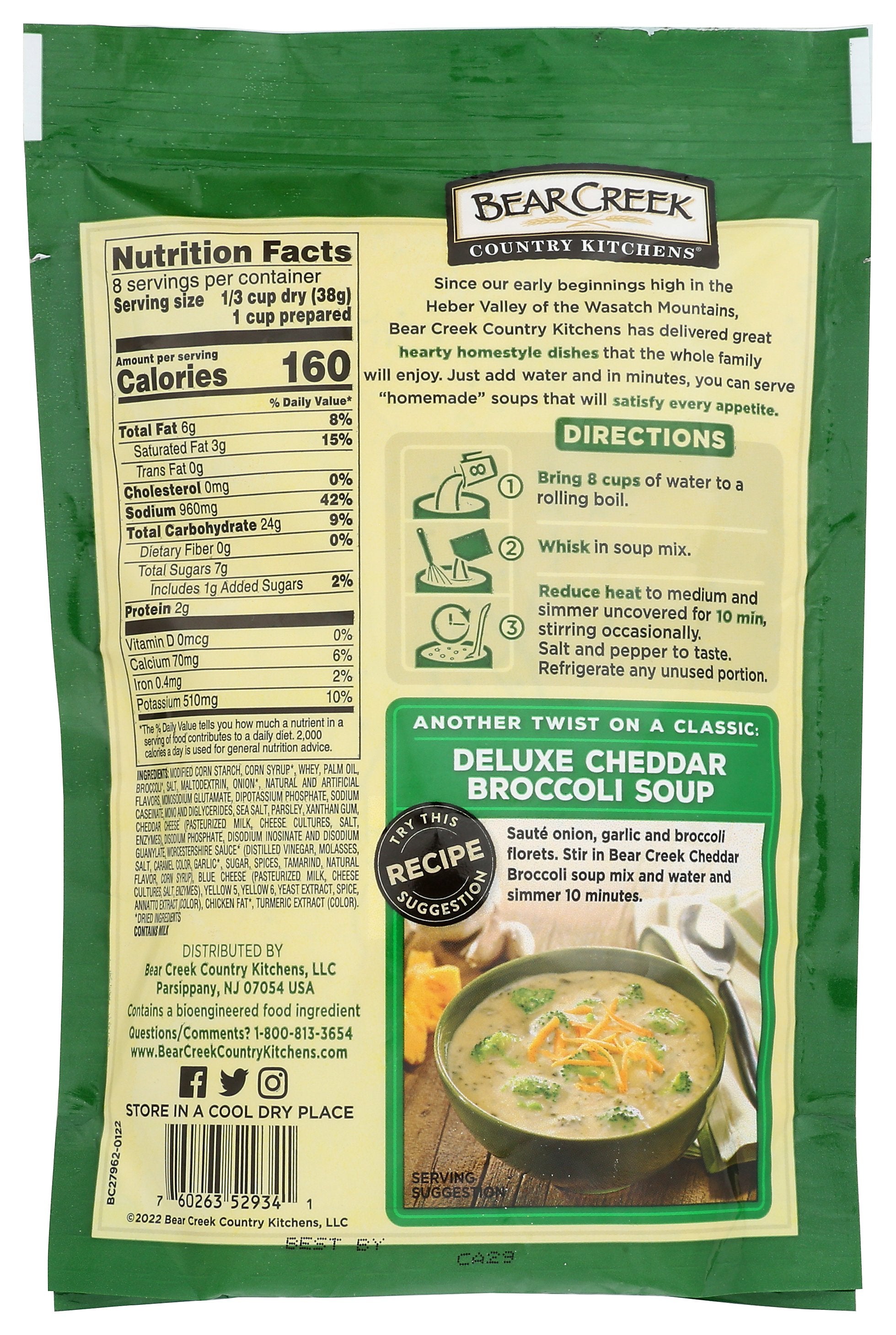 BEAR CREEK SOUP MIX CHEDDAR BROCCOLI - Case of 6