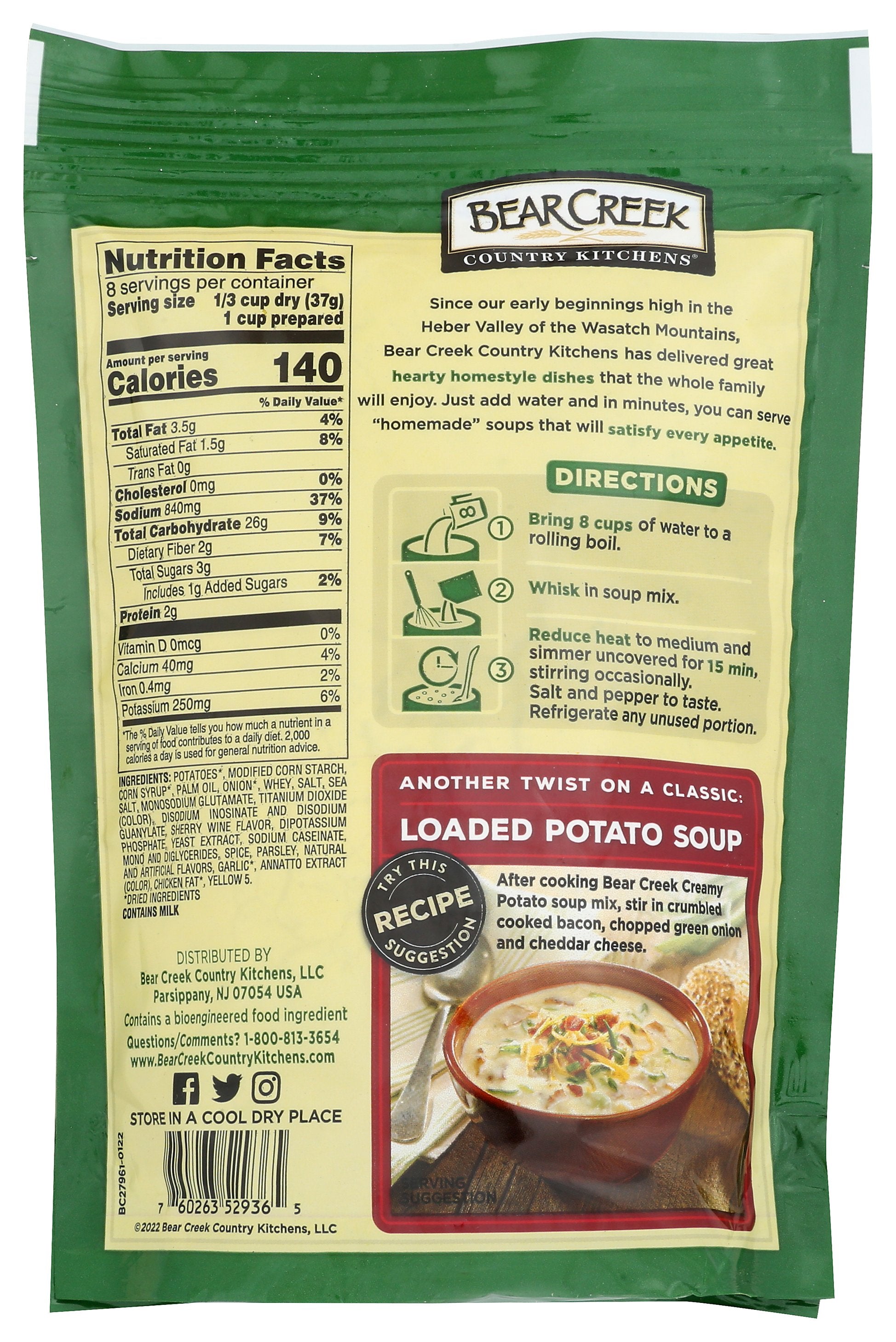 BEAR CREEK SOUP MIX CRMY POTATO - Case of 6