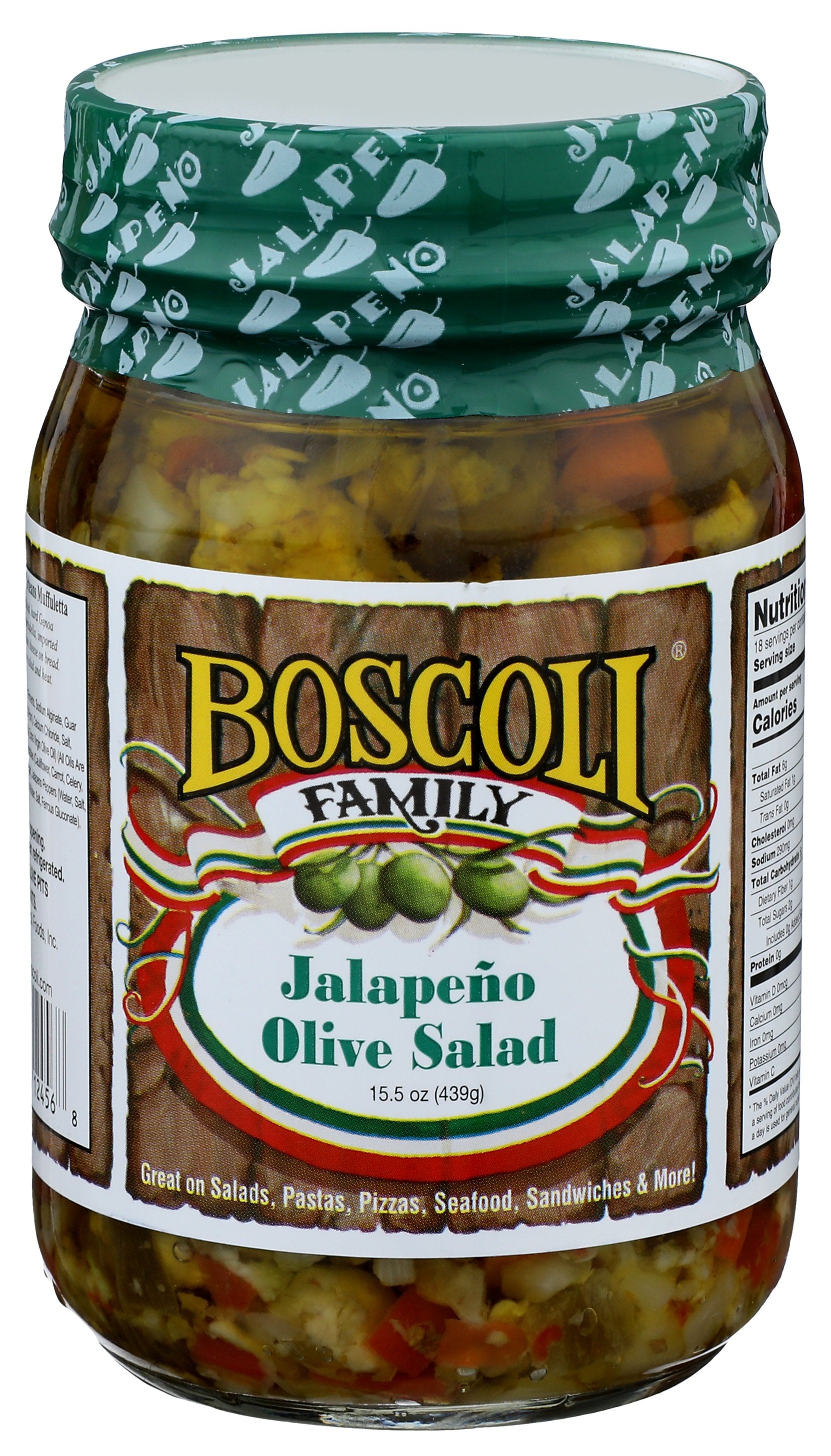 BOSCOLI OLIVE SALAD JALAPENO - Case of 6