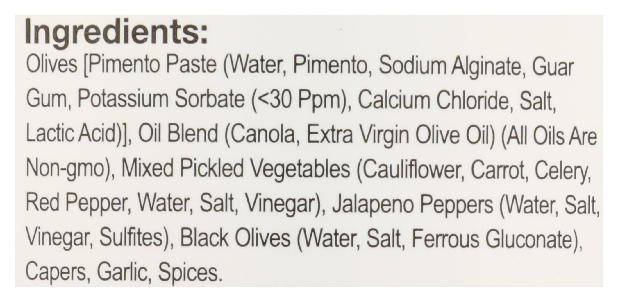 BOSCOLI OLIVE SALAD JALAPENO - Case of 6