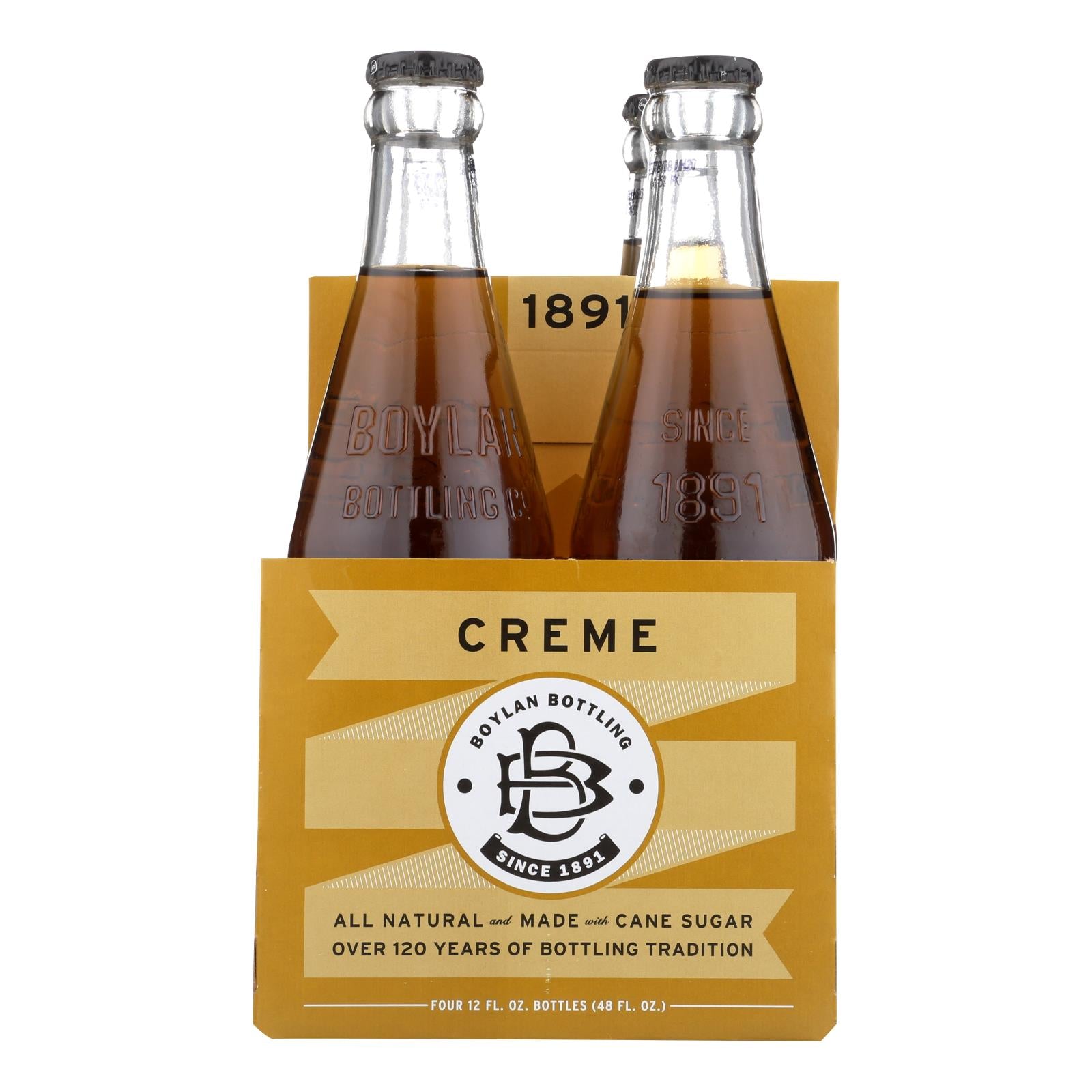 Boylan Bottling - Creme Soda - Case of 6 - 4/12 fl oz.