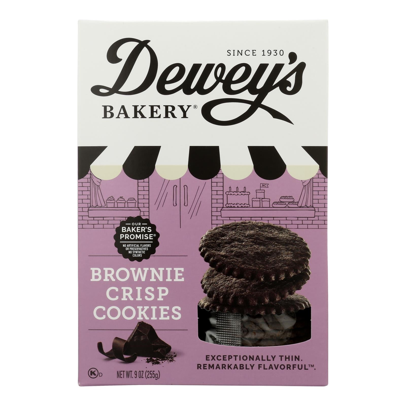 Deweys Bakery - Cookies Brownie Crisp - Case of 6 - 9 OZ