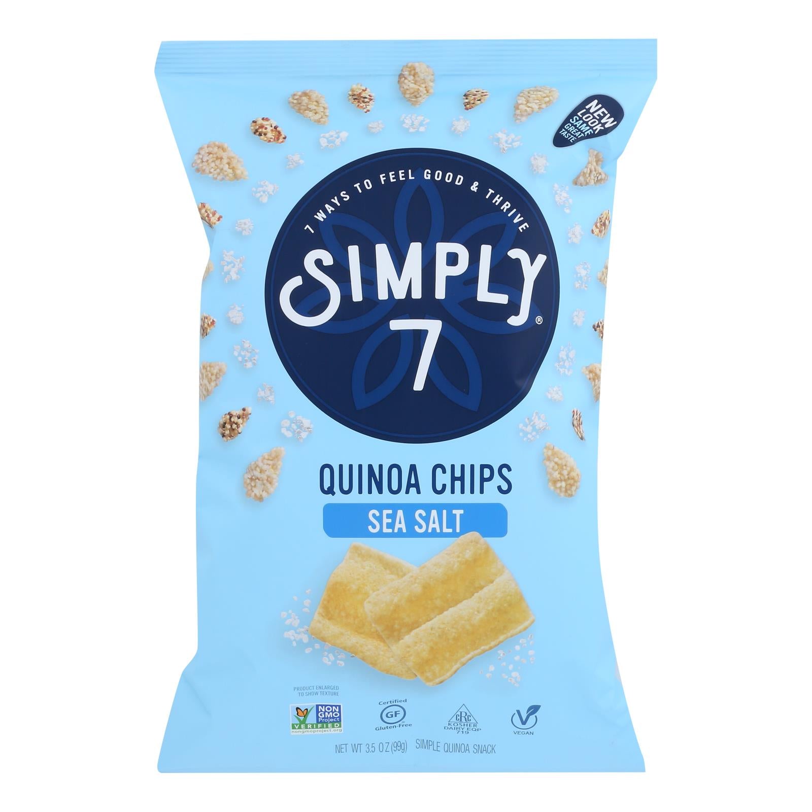 Simply 7 - Chips Quinoa Sea Salt - Case Of 8-3.5 Oz
