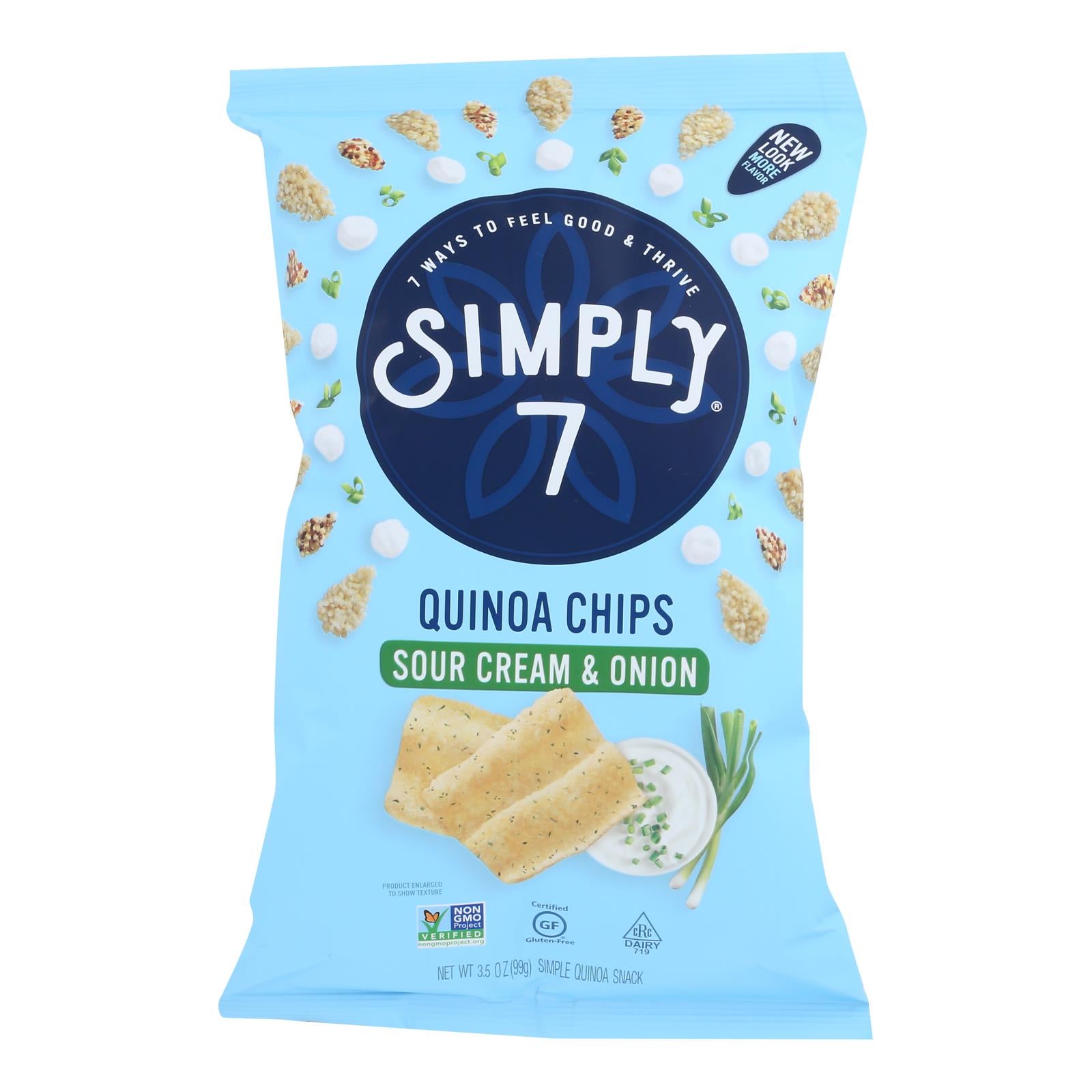 Simply 7 - Chips Quinoa Sour Cream & Onion - Case Of 8-3.5 Oz