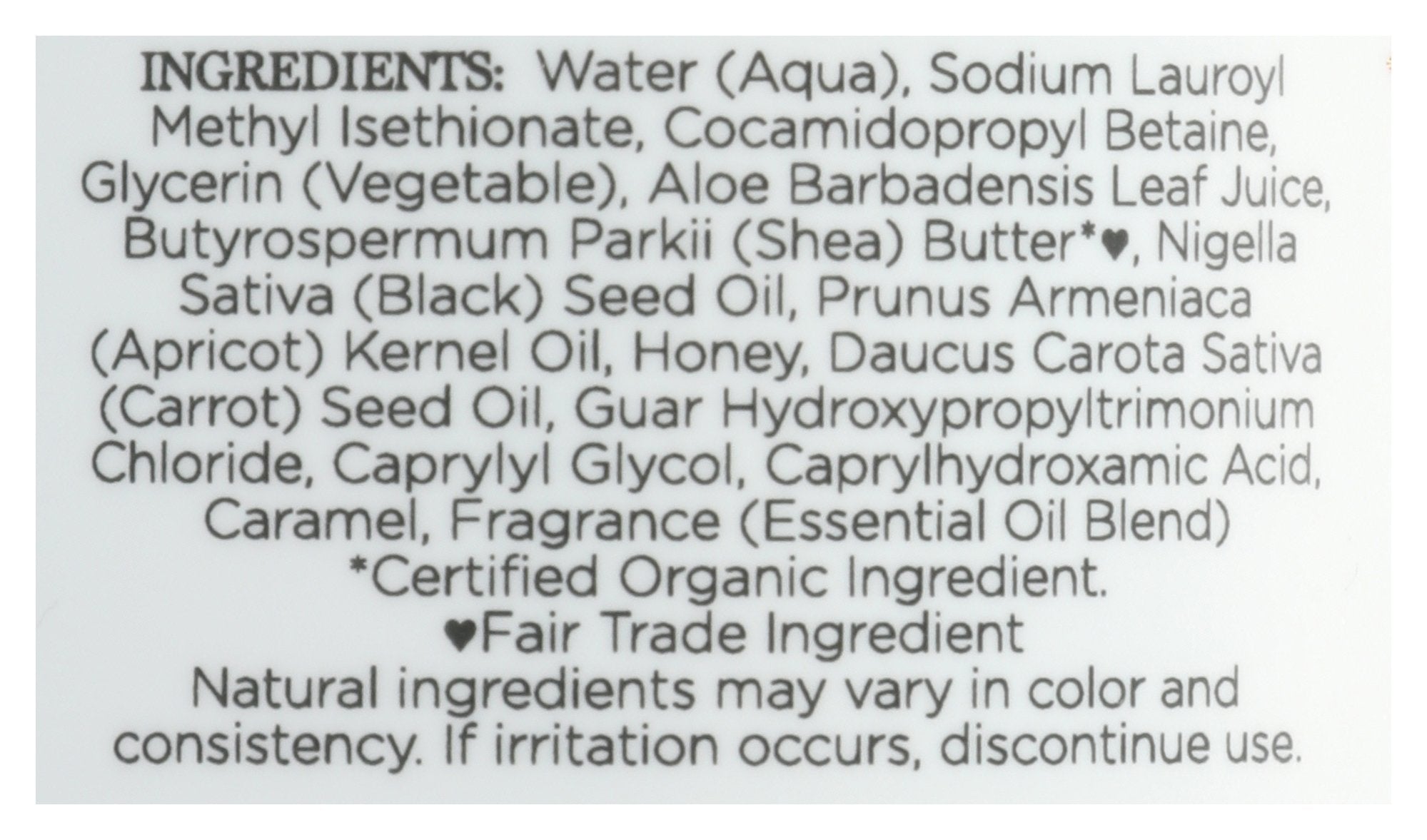 NUBIAN HERITAGE BODY WASH HONEY BLK SEED - Case of 3