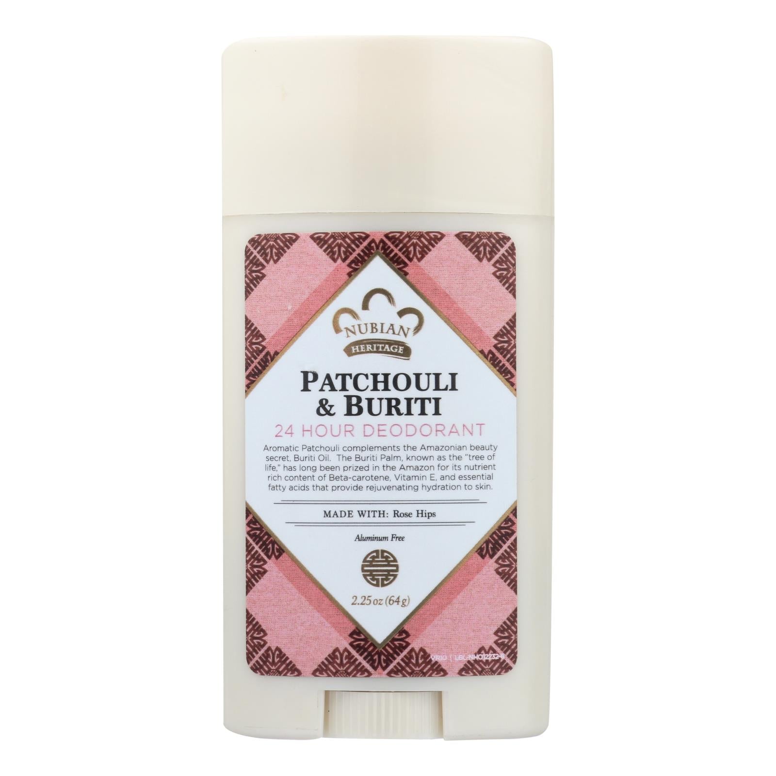 Nubian Heritage Patchouli And Buriti - Deodorant - 2.25 Oz.