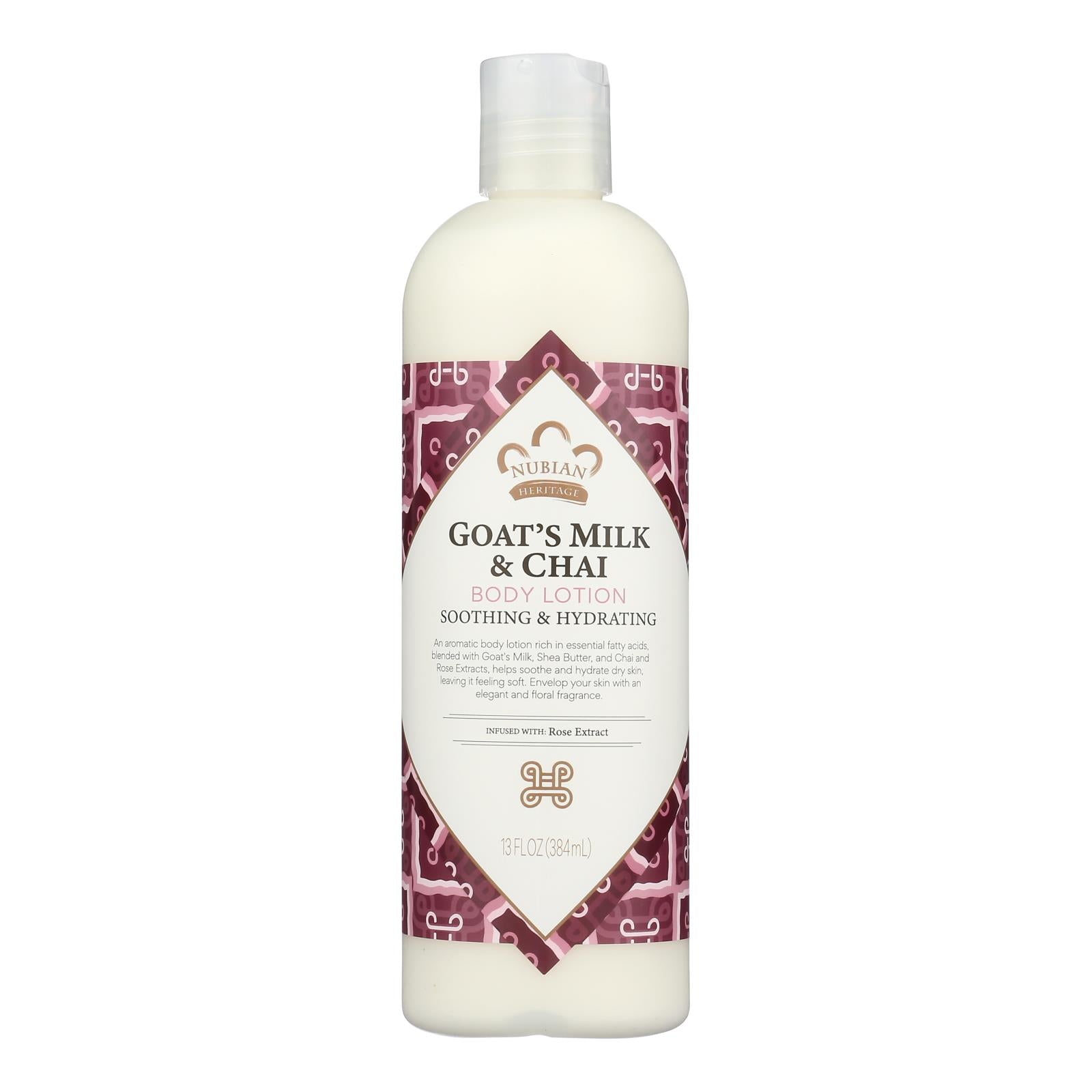 Nubian Heritage Lotion - Goats Milk And Chai - 13 Fl Oz