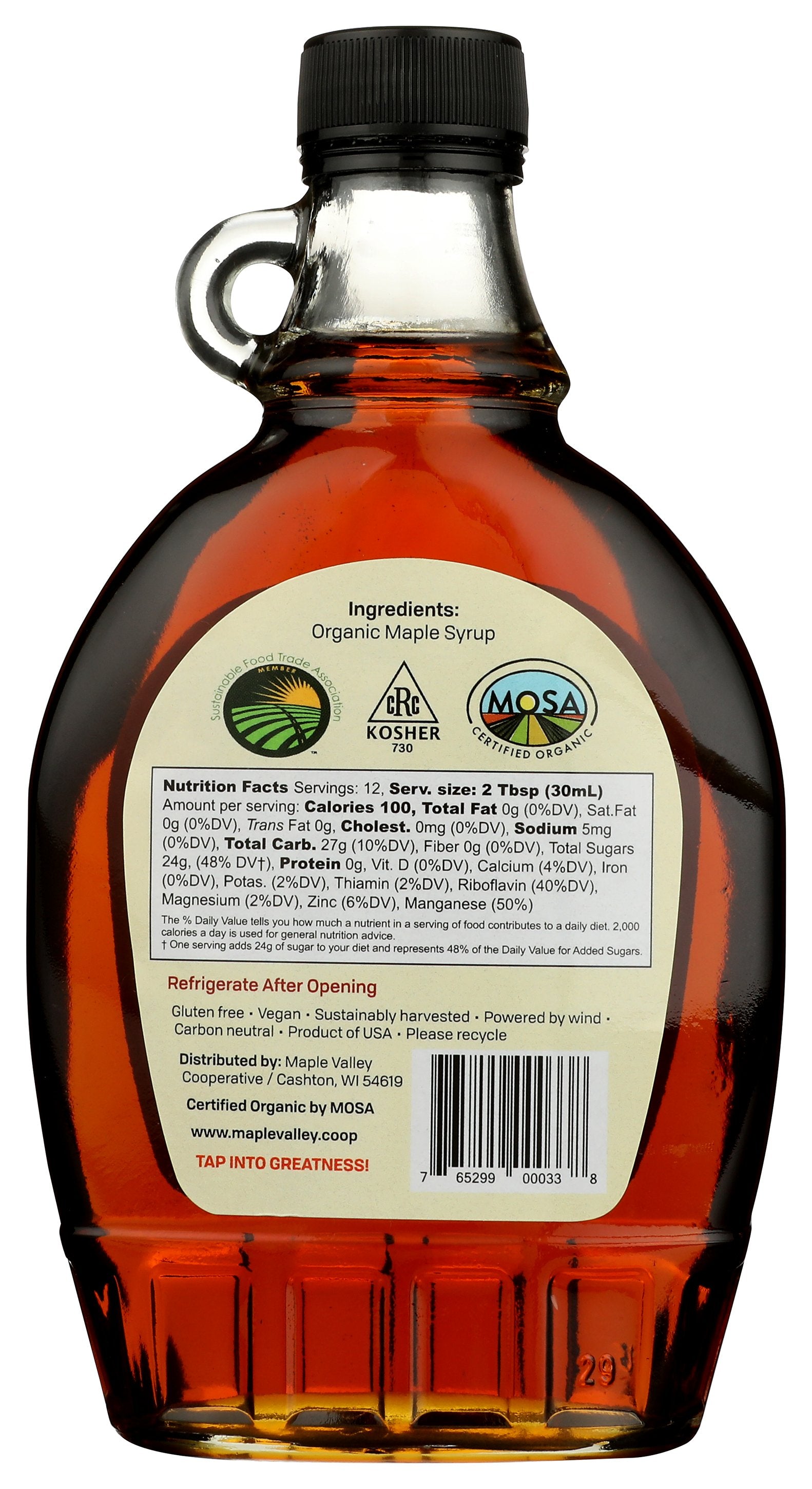 MAPLE VALLEY COOPERATIVE SYRUP MAPLE DARK ROB - Case of 12