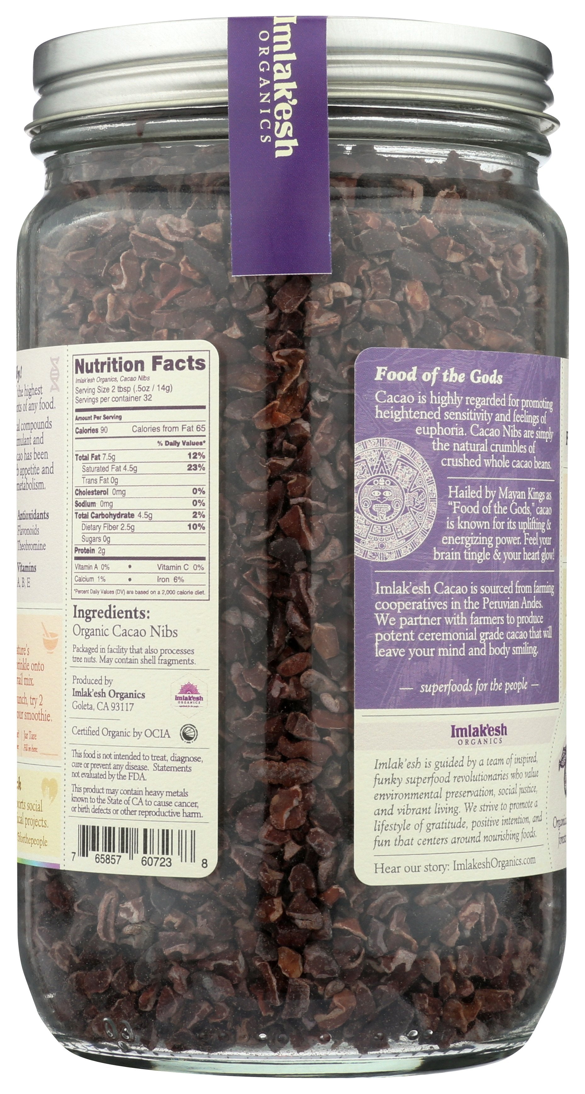 IMLAKESH ORGANICS NIBS CACAO ORG - Case of 6