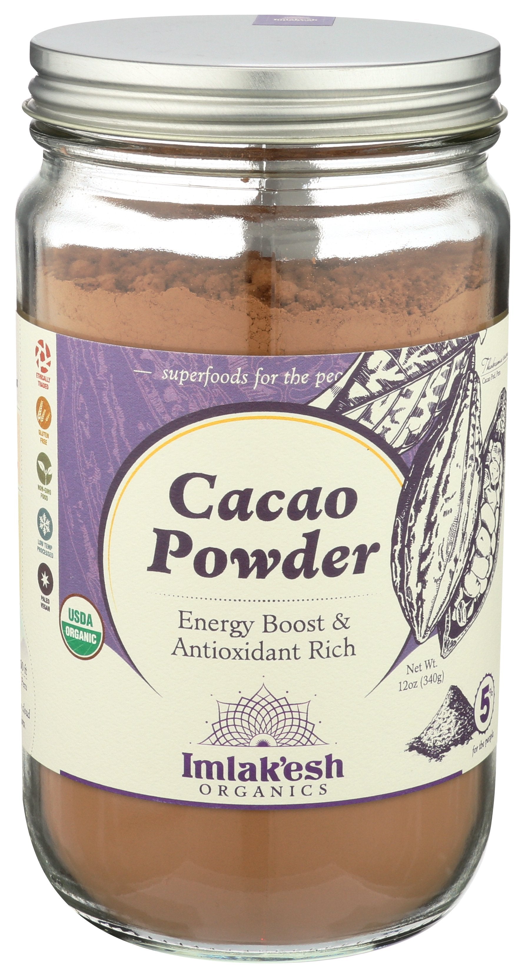 IMLAKESH ORGANICS POWDER CACAO ORG - Case of 6