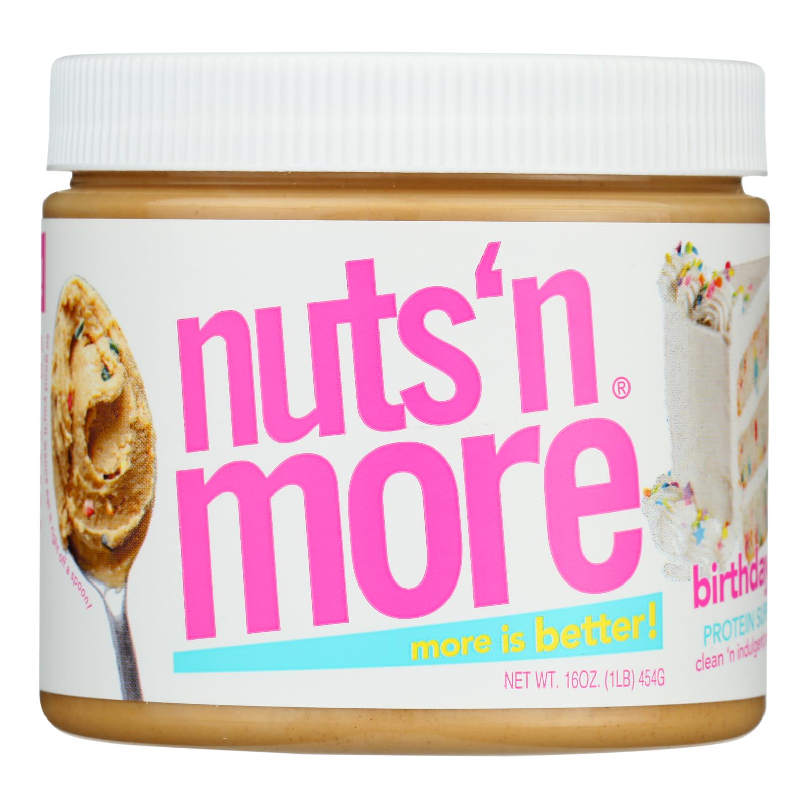 Nuts and More - Peanut Butter Spread Birthday Cake - Case of 6-15 Ounces