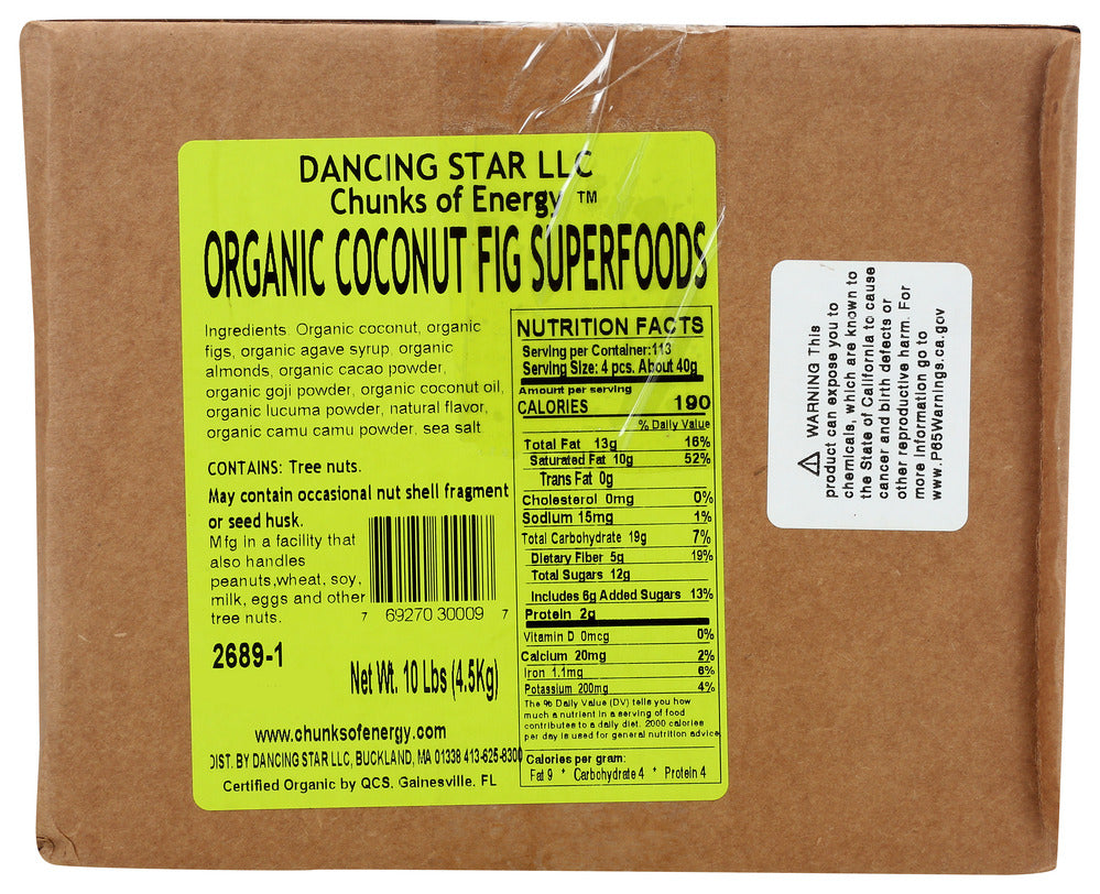 Chunks of Energy Organic Coconut Fig - Case of 1 - 10 lb