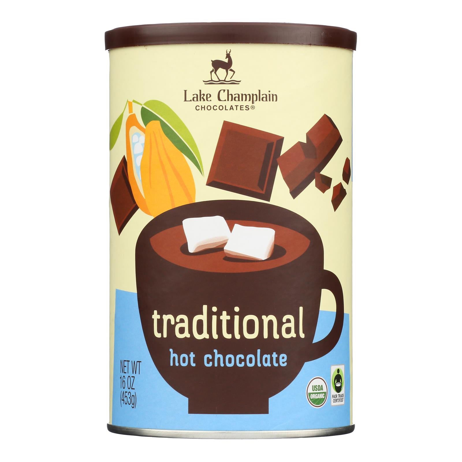 Lake Champlain Chocolates Traditional Hot Chocolate Mix  - Case Of 6 - 16 Oz