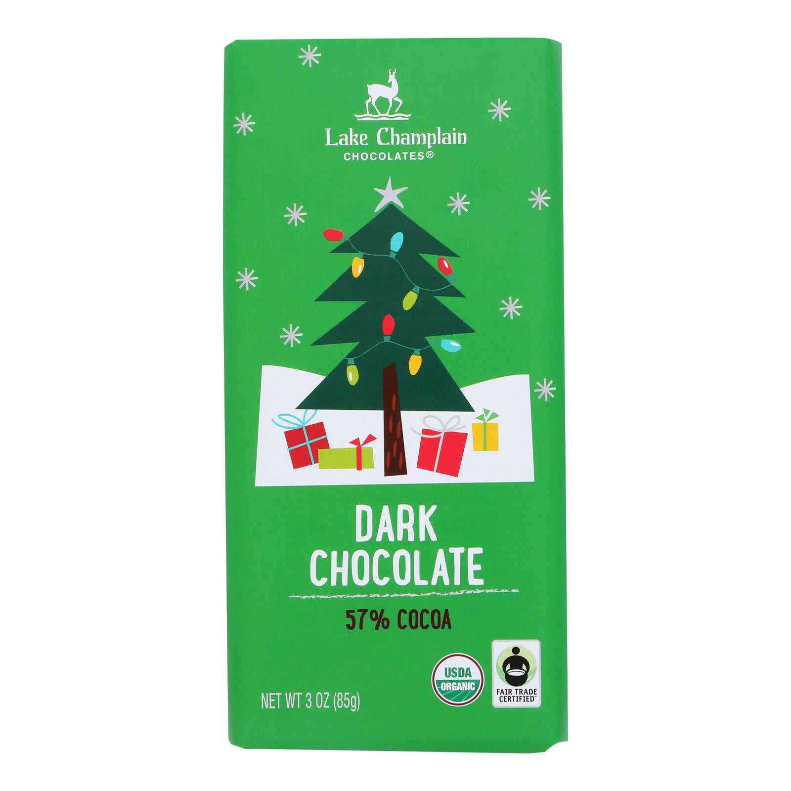 Lake Champlain Chocolates - Bar Dark Chocolate 57% - Case of 12-3 OZ