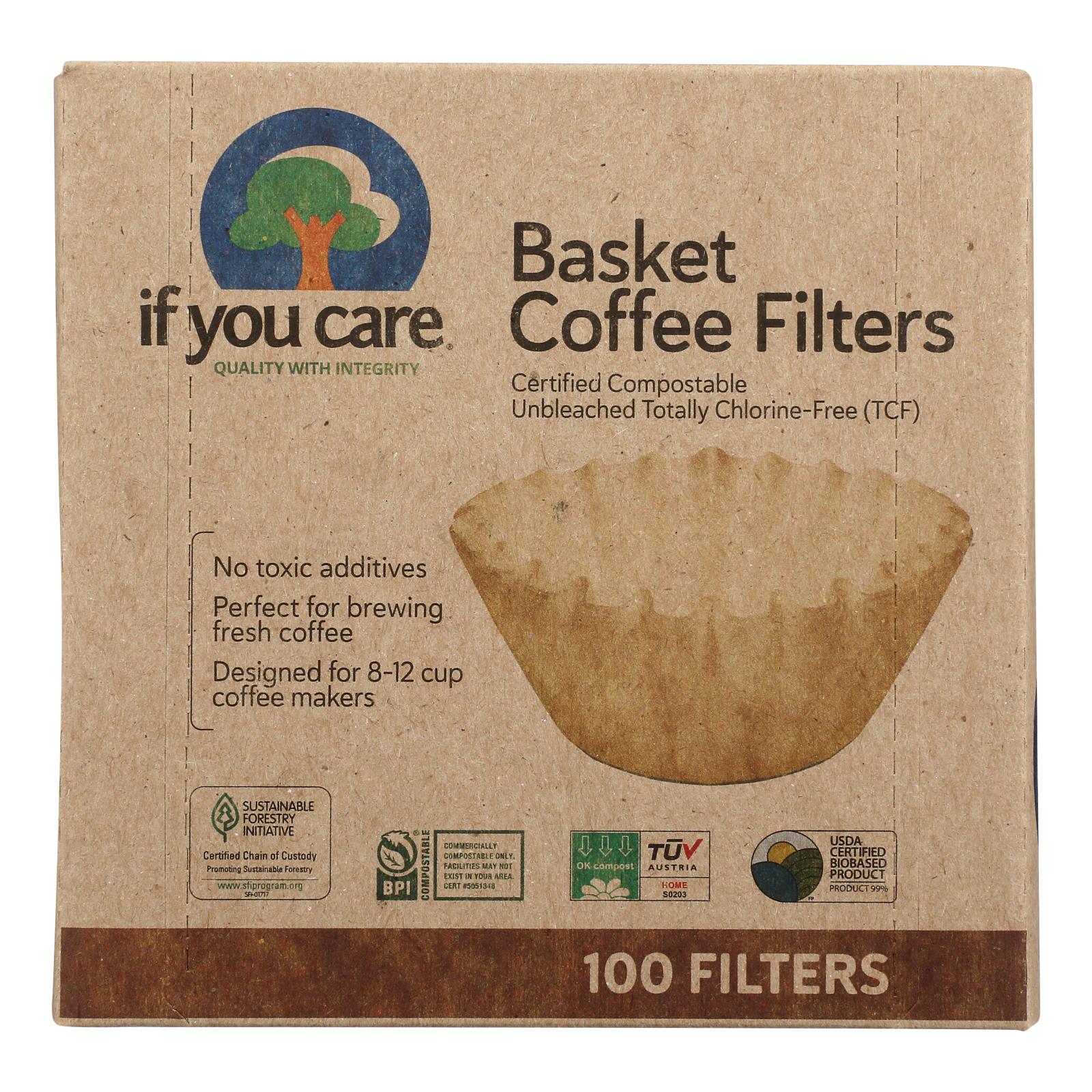 If You Care - Coffee Filter Basket - 1 Each-100 Count
