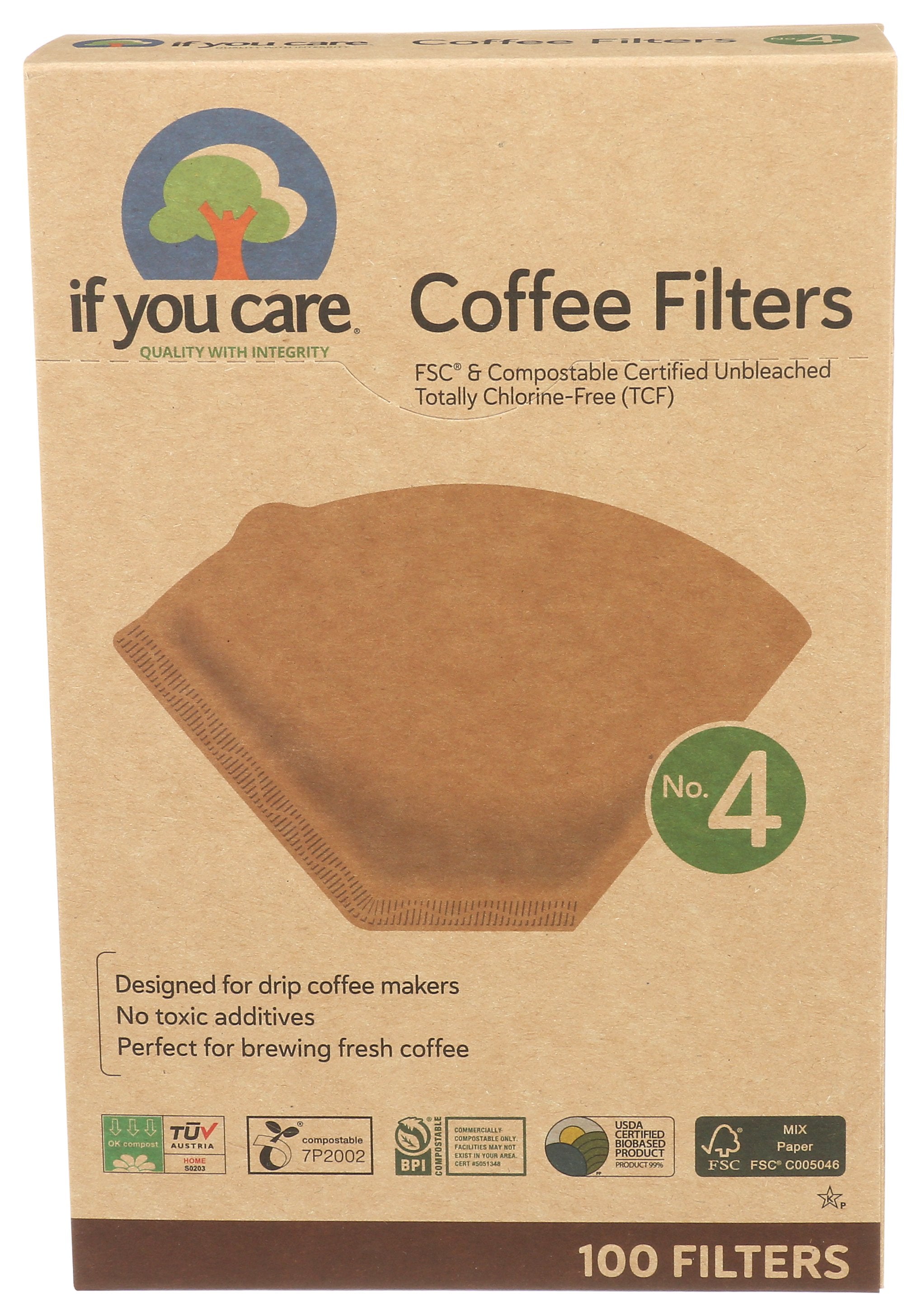 IF YOU CARE COFFEE FILTER NO4