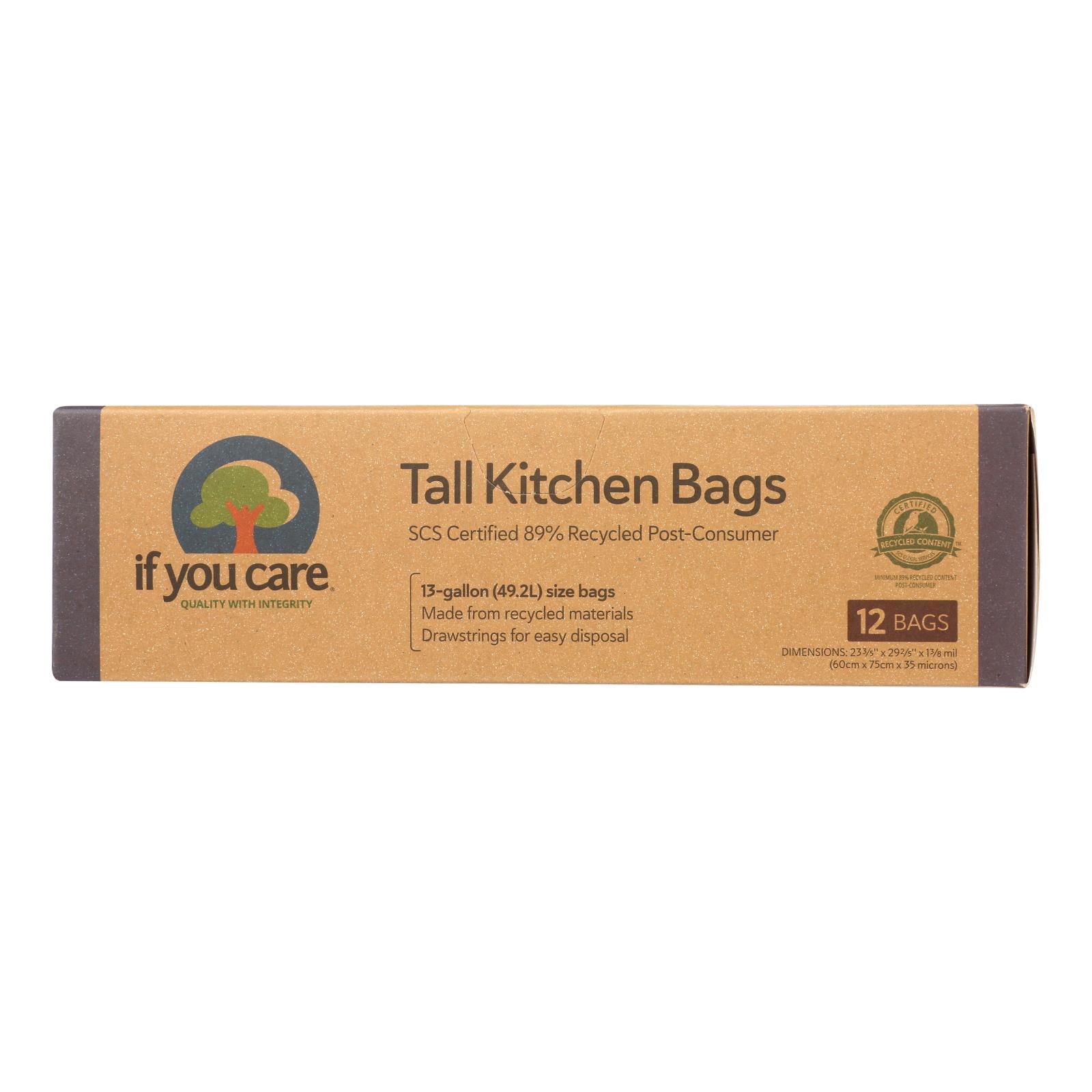 If You Care Tall Kitchen - Trash Bag - Case Of 12 - 12 Count