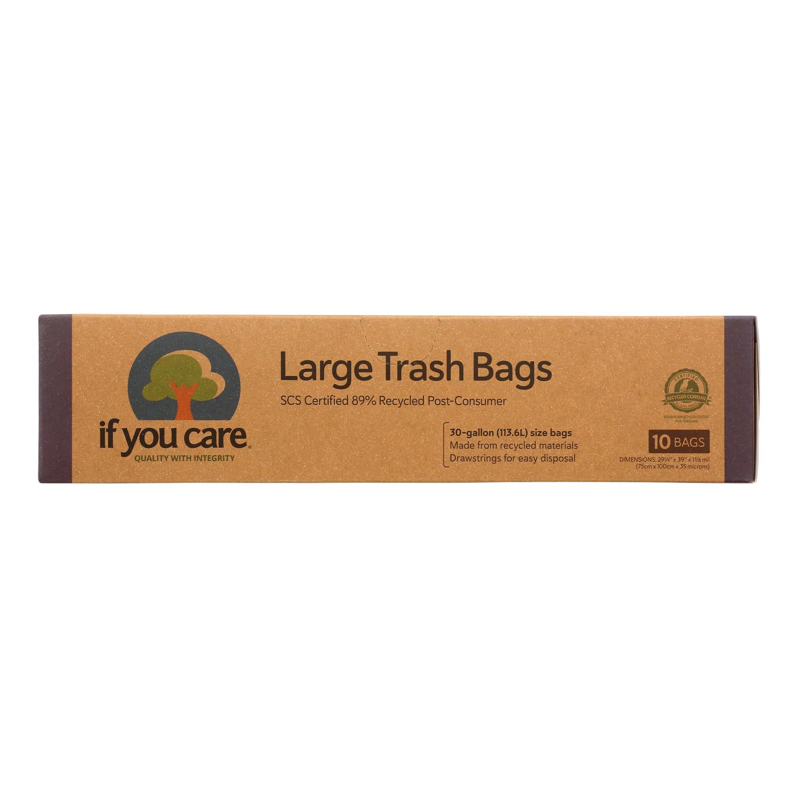 If You Care Trash Bags - Recycled - Case Of 12 - 10 Count