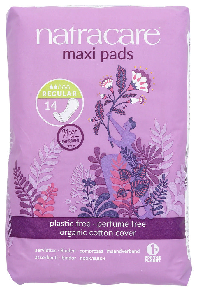 Natracare Natural Maxi Pads Regular - 14 Pack