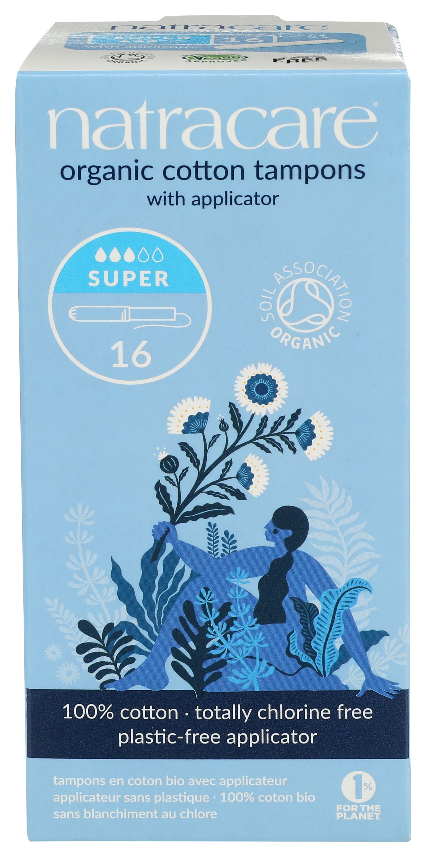 NATRACARE TAMPON SUPER W APP - Case of 3