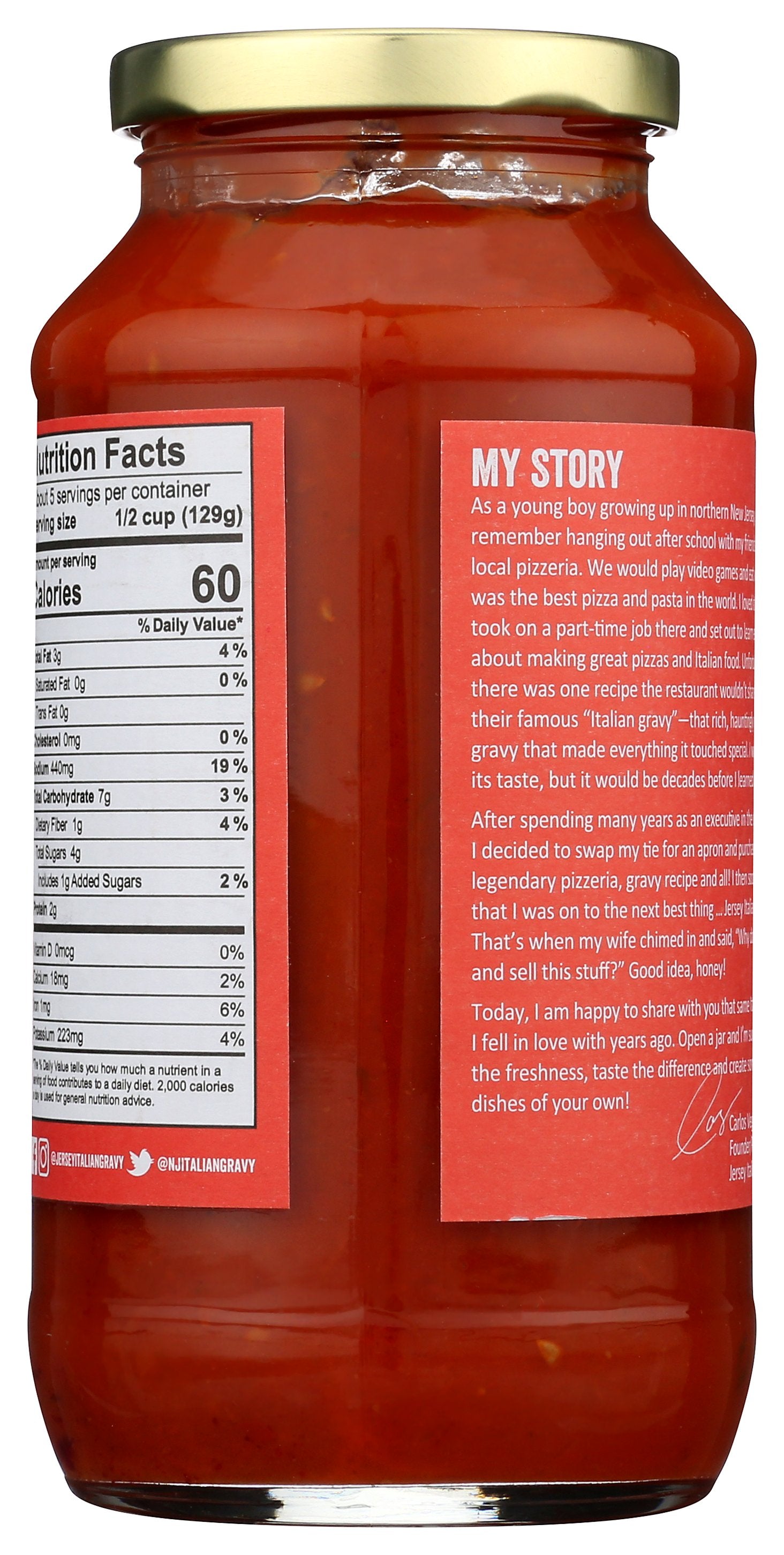 JERSEY ITALIAN GRAVY SAUCE PASTA ARRABIATA - Case of 12