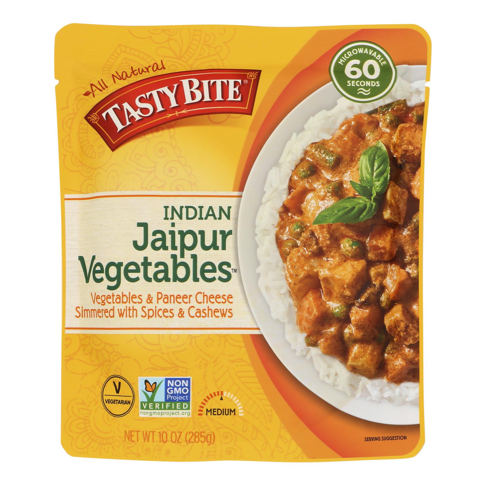 Tasty Bite Entrees - Indian Cuisine - Jaipur Vegetables - 10 Oz - Case Of 6