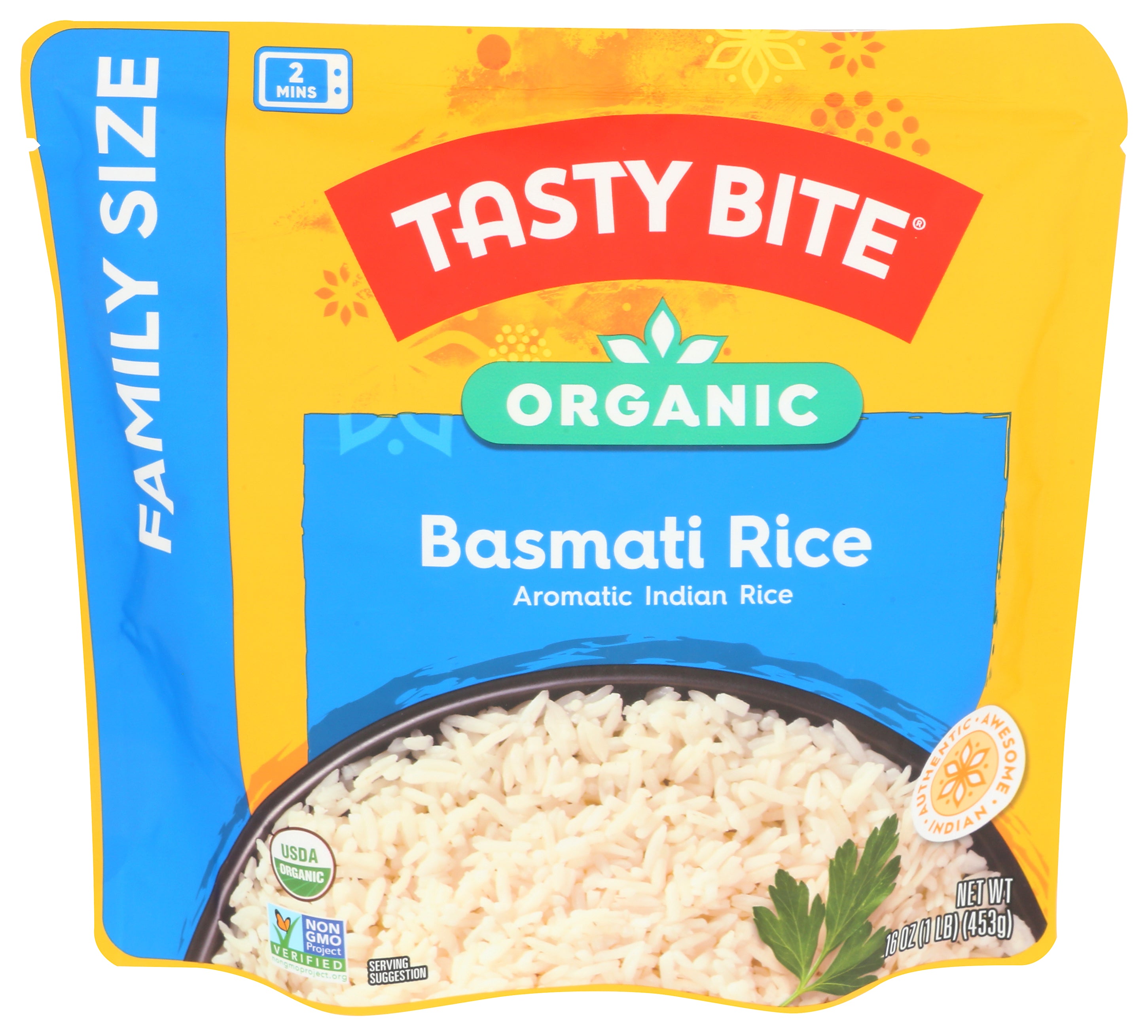 Tasty Bite Basmati Rice Family Size - Case of 6 - 16 oz