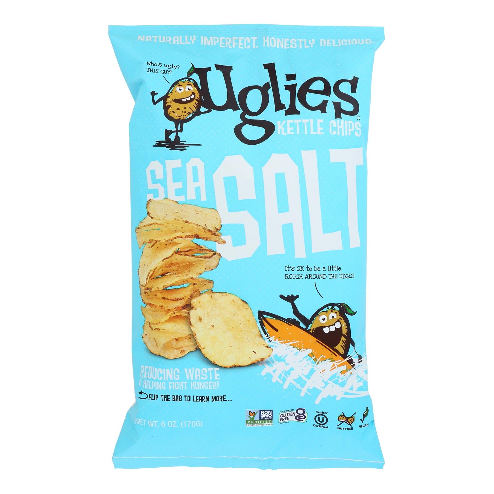 Uglies - Pot Chips Original Sea Salt Ktle - Case Of 12 - 6 Oz