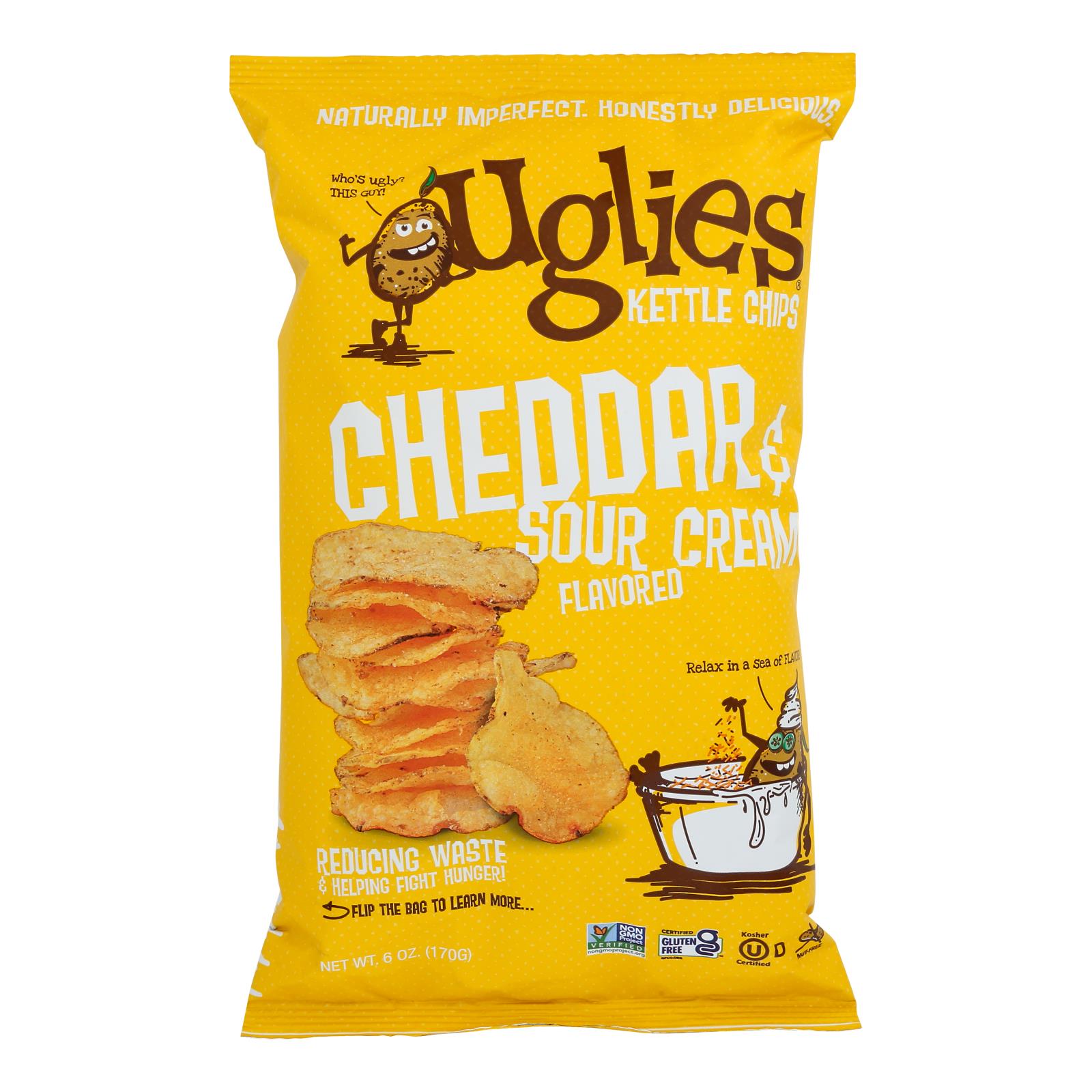 Uglies - Pot Chips Ched&sour Cream - Case of 12-6 OZ