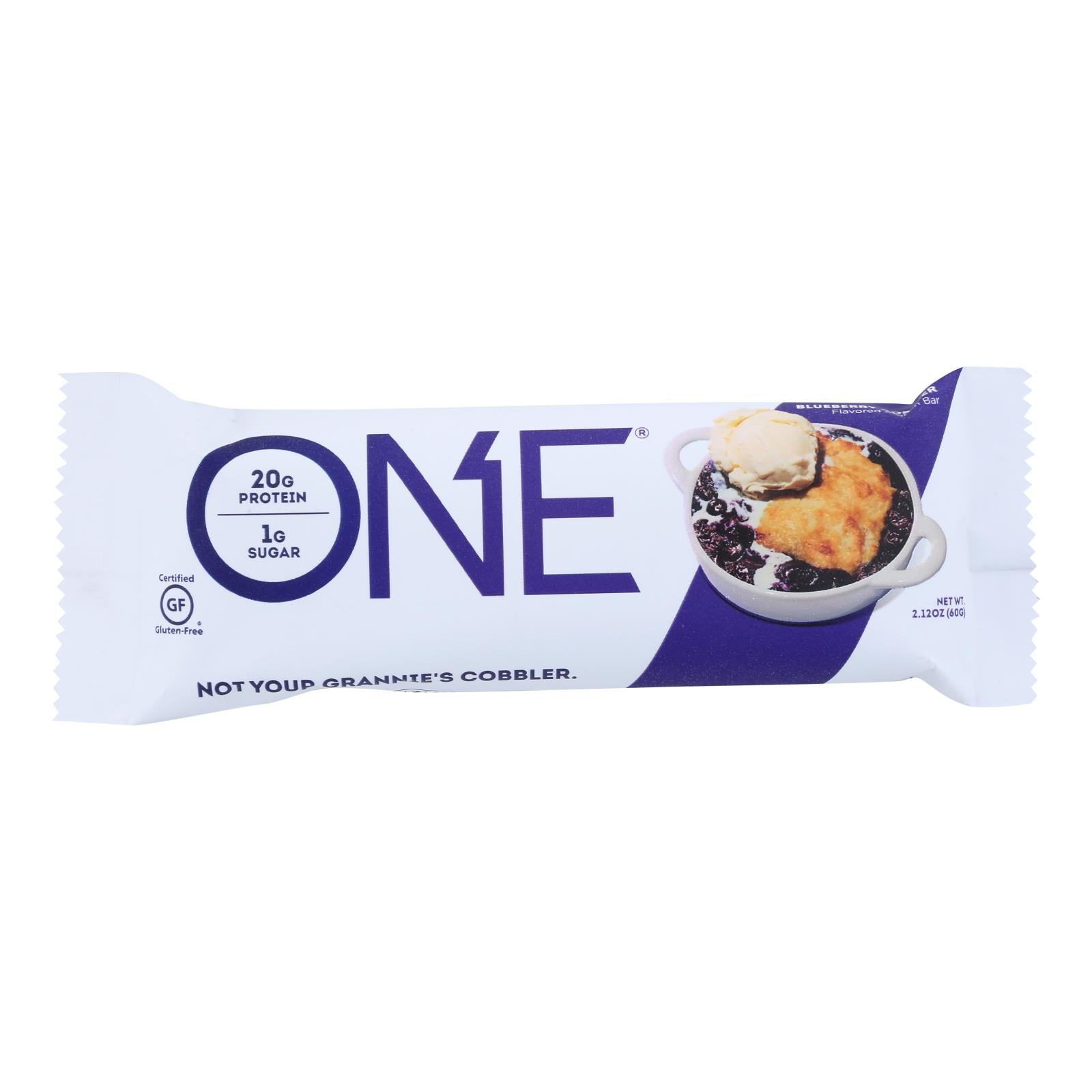 One Brands Blueberry Cobbler Flavored Protein Bar Blueberry Cobbler - Case Of 12 - 60 Grm