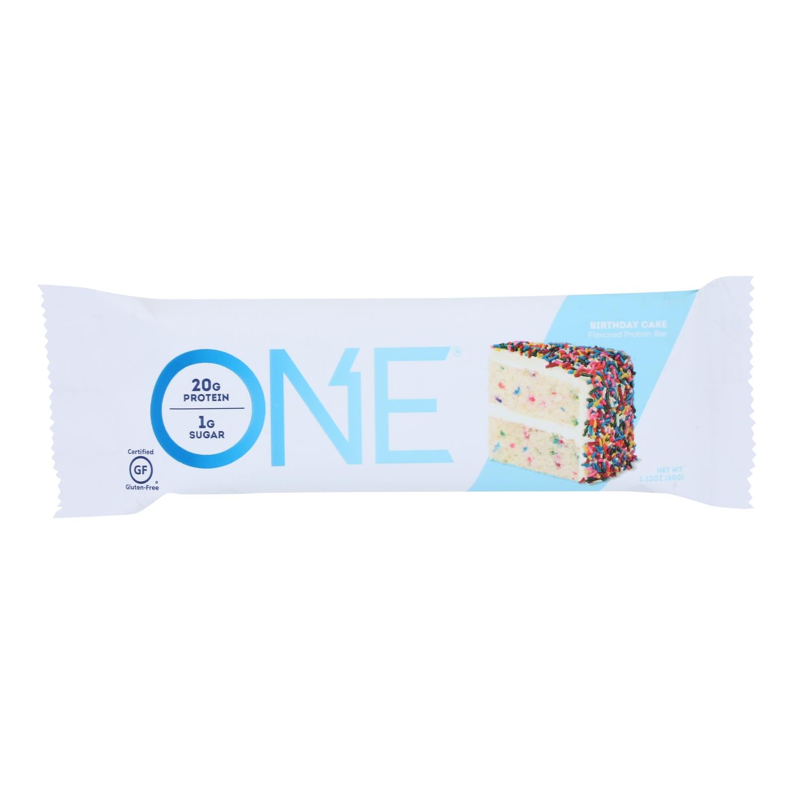 One Birthday Cake Flavored Protein Bar  - Case Of 12 - 60 Grm