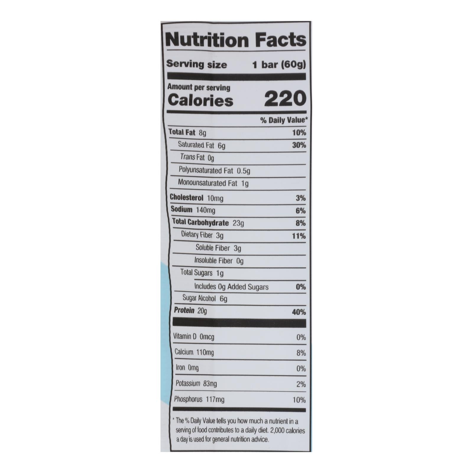 One Birthday Cake Flavored Protein Bar  - Case Of 12 - 60 Grm