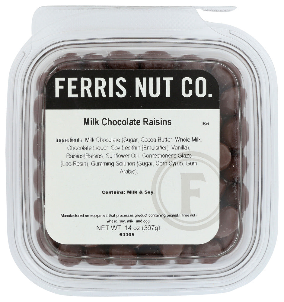 Ferris Coffee & Nut Co. Raisins Milk Chocolate - Case of 12 - 14 Oz
