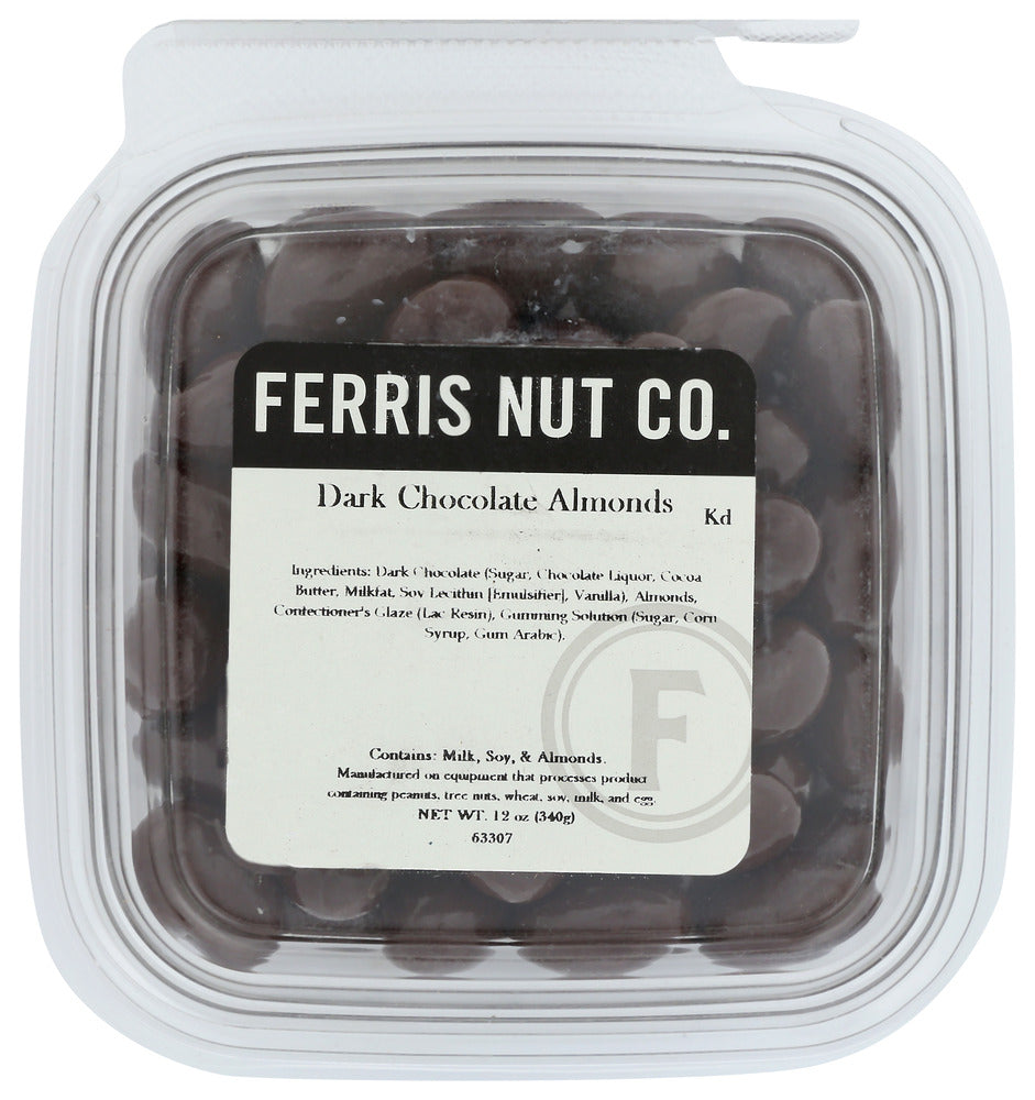 Ferris Nut Co Almonds Dark Chocolate - Pack of 12 - 12 OZ