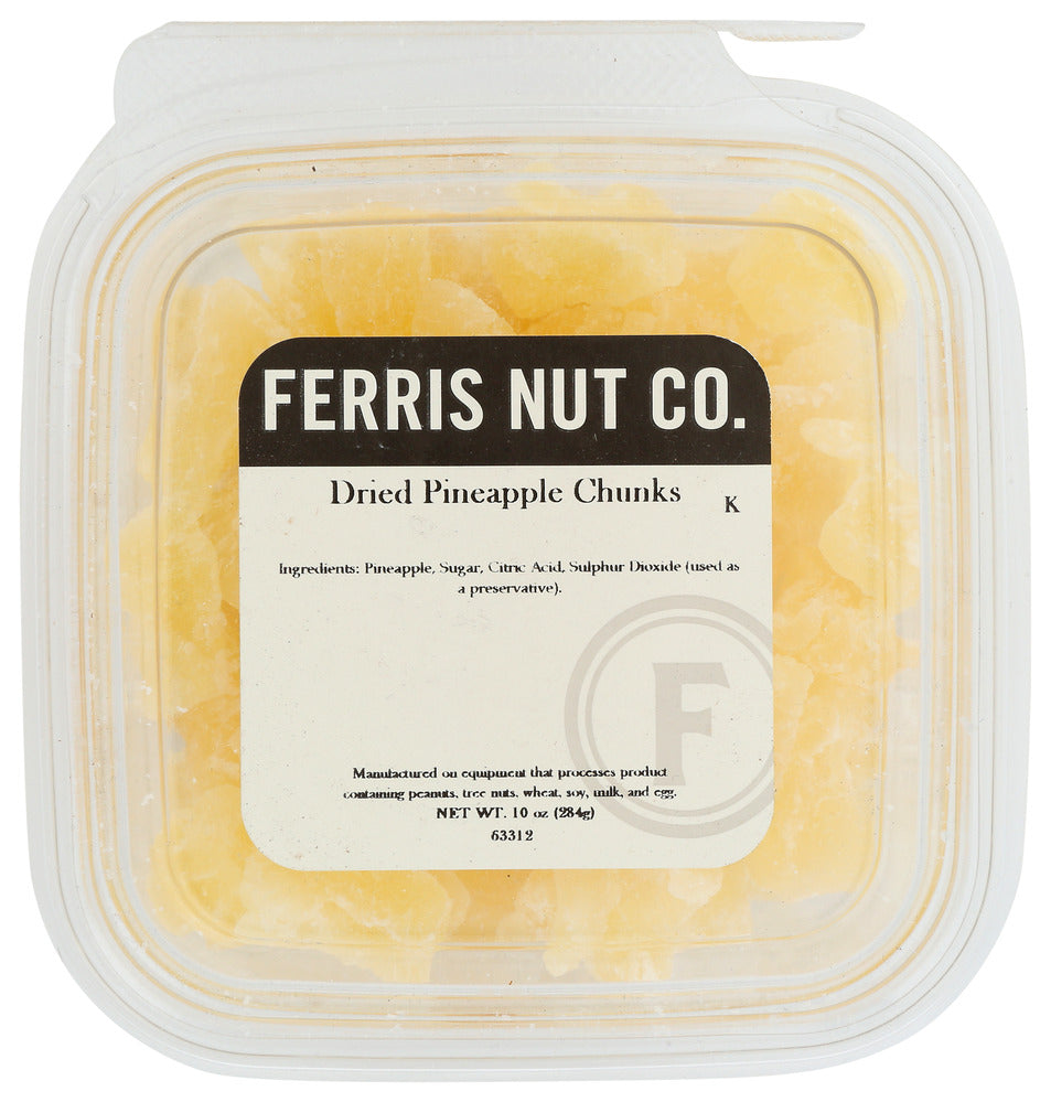 Ferris Nut Co. Dried Pineapple Chunks  - 10 oz (Case of 12)