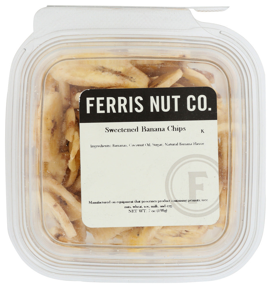 Ferris Nut Co. Sweetened Banana Chips - Case of 12 - 7 oz
