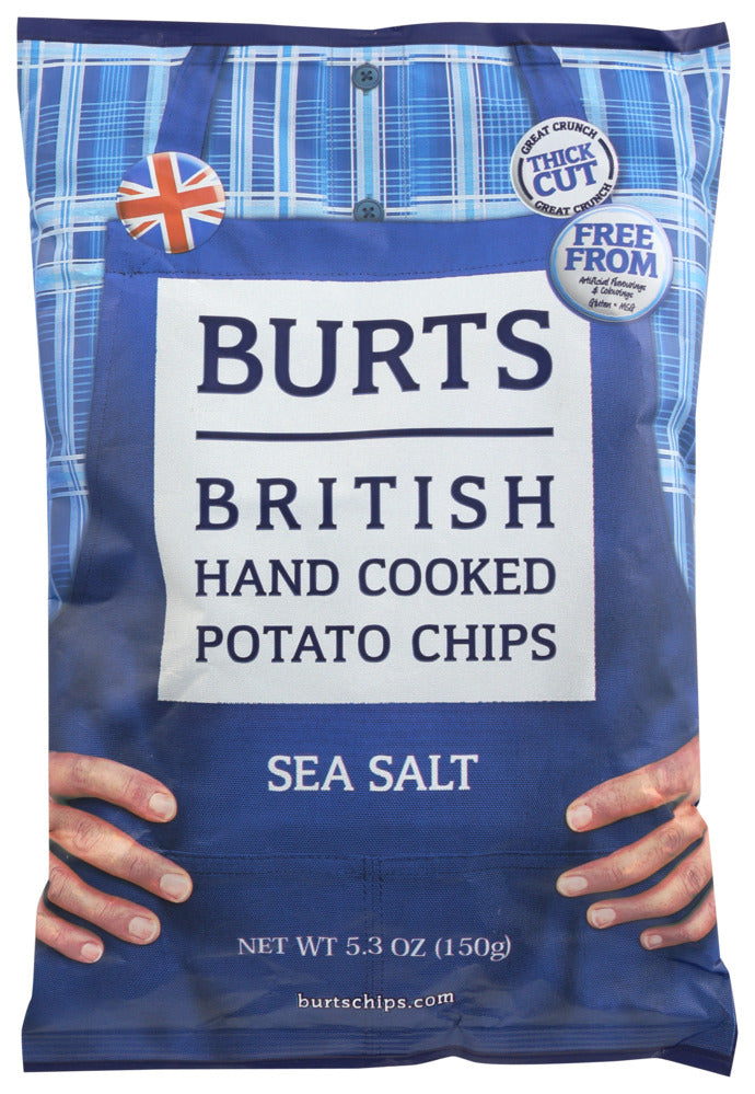 Burts Chip Potato Sea Salt - Pack of 10 - 5.3 oz