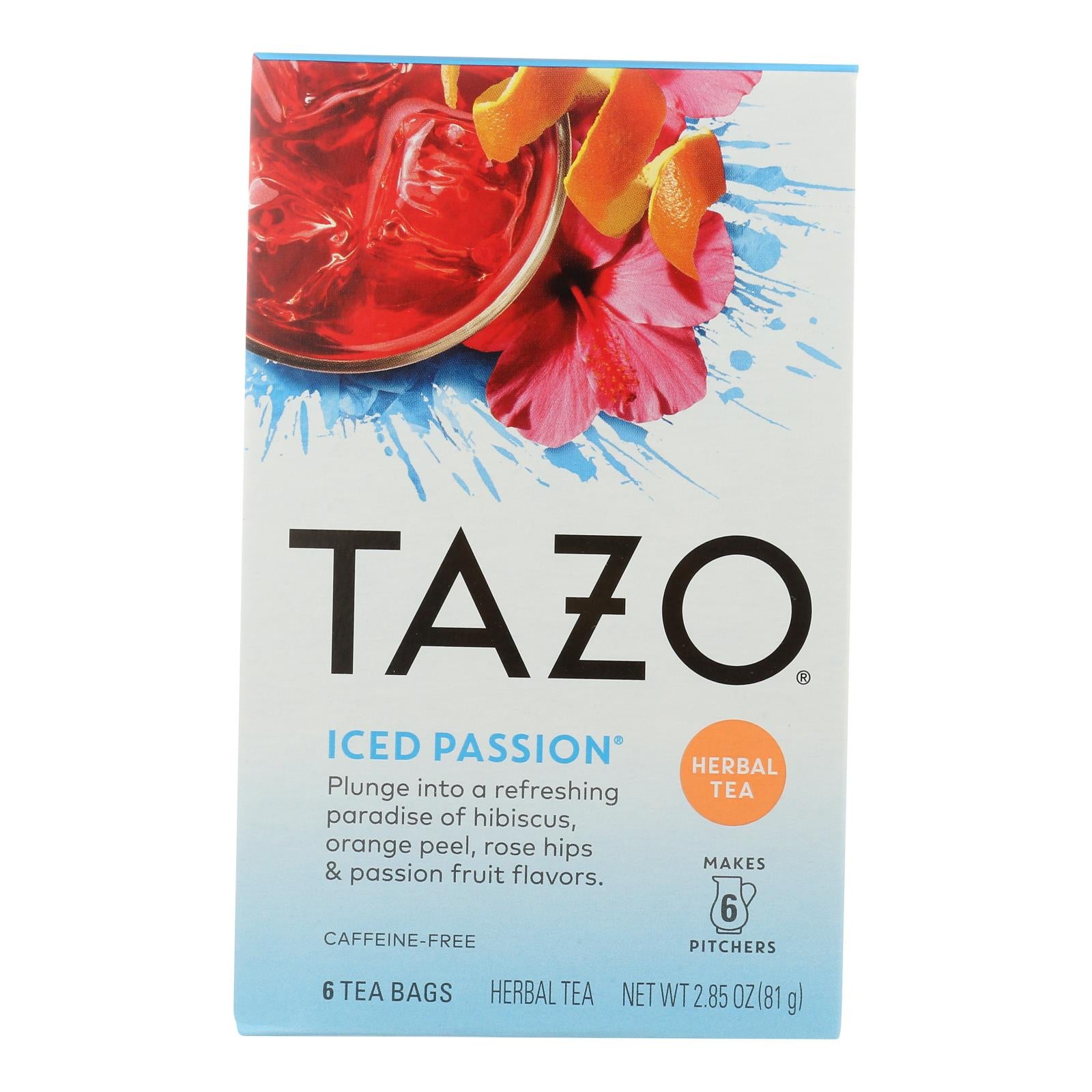 Tazo Tea - Tea Hrbl Iced Passion - Case of 4 - 6 BAG