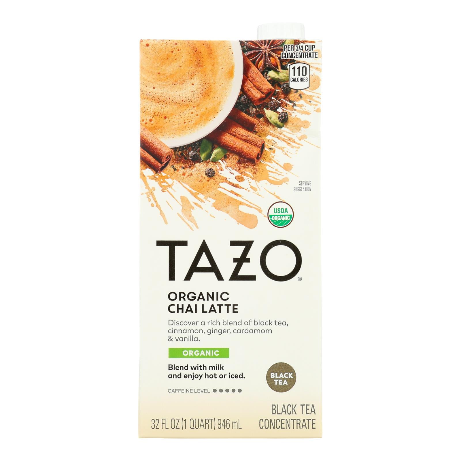 Tazo Tea Organic Tea - Chai Latte - Case of 6 - 32 fl oz