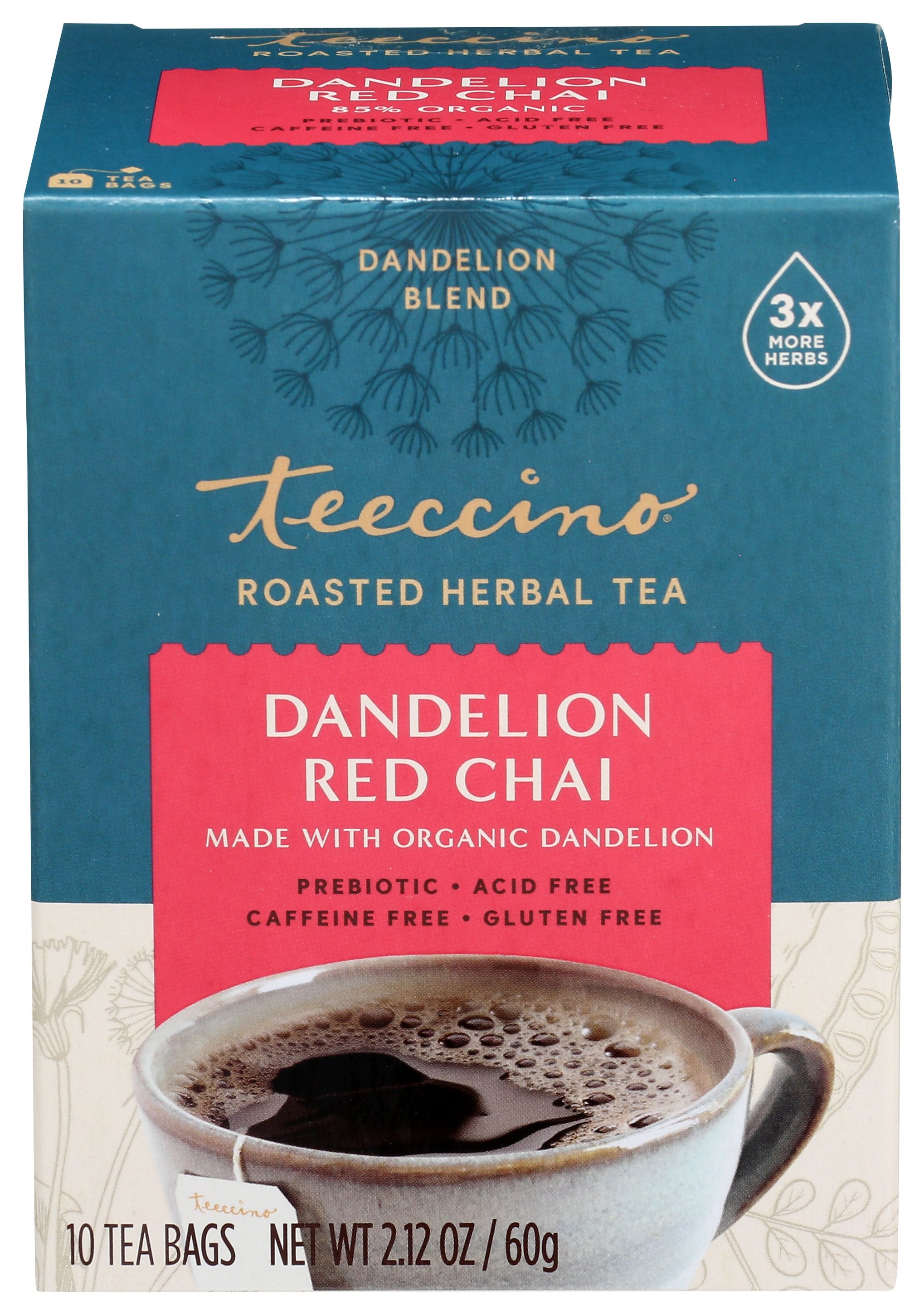 TEECCINO TEA DANDELION RED CHAI - Case of 6