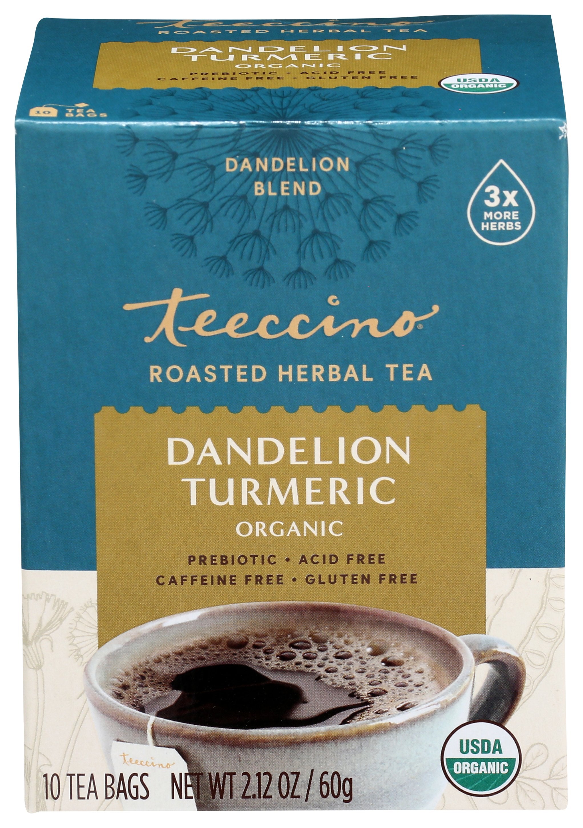 TEECCINO TEA DANDELION TURMERIC - Case of 6