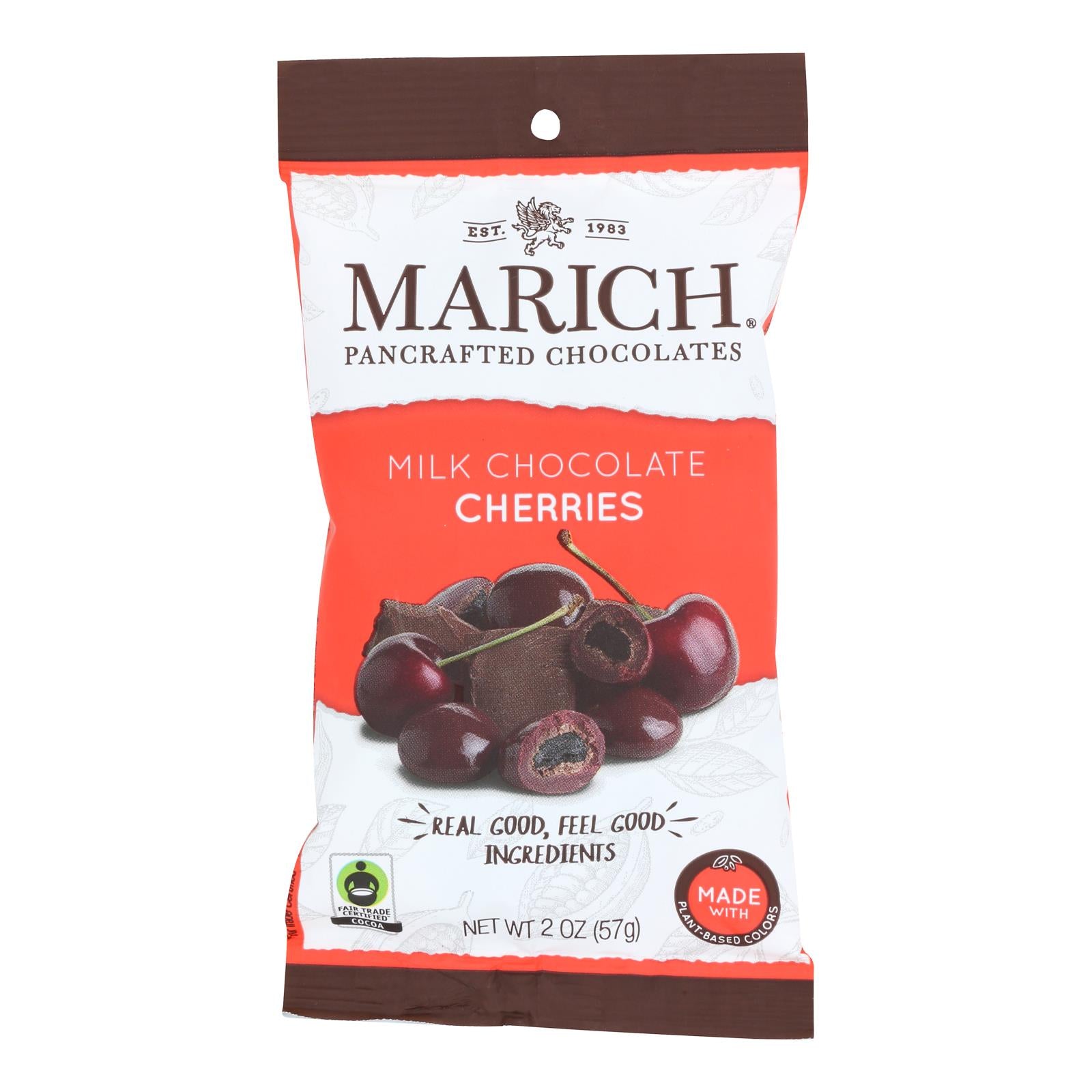 Marich - Milk Chocolate Cherries - Case of 12 - 2 ounces