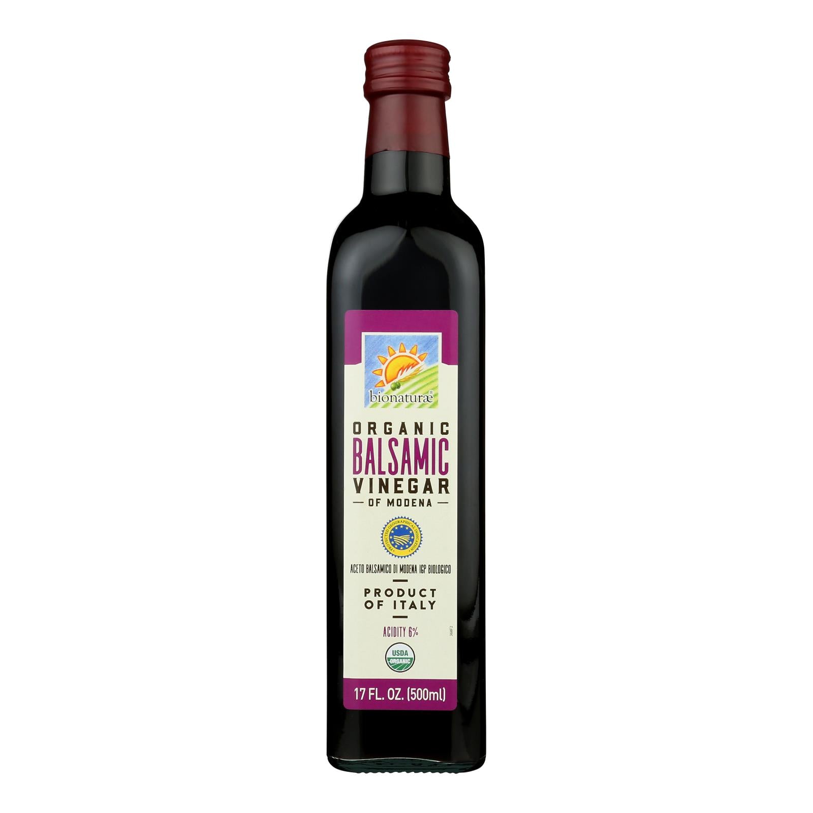 Bionaturae Organic Balsamic Vinegar Of Modena  - Case Of 12 - 17 Fz