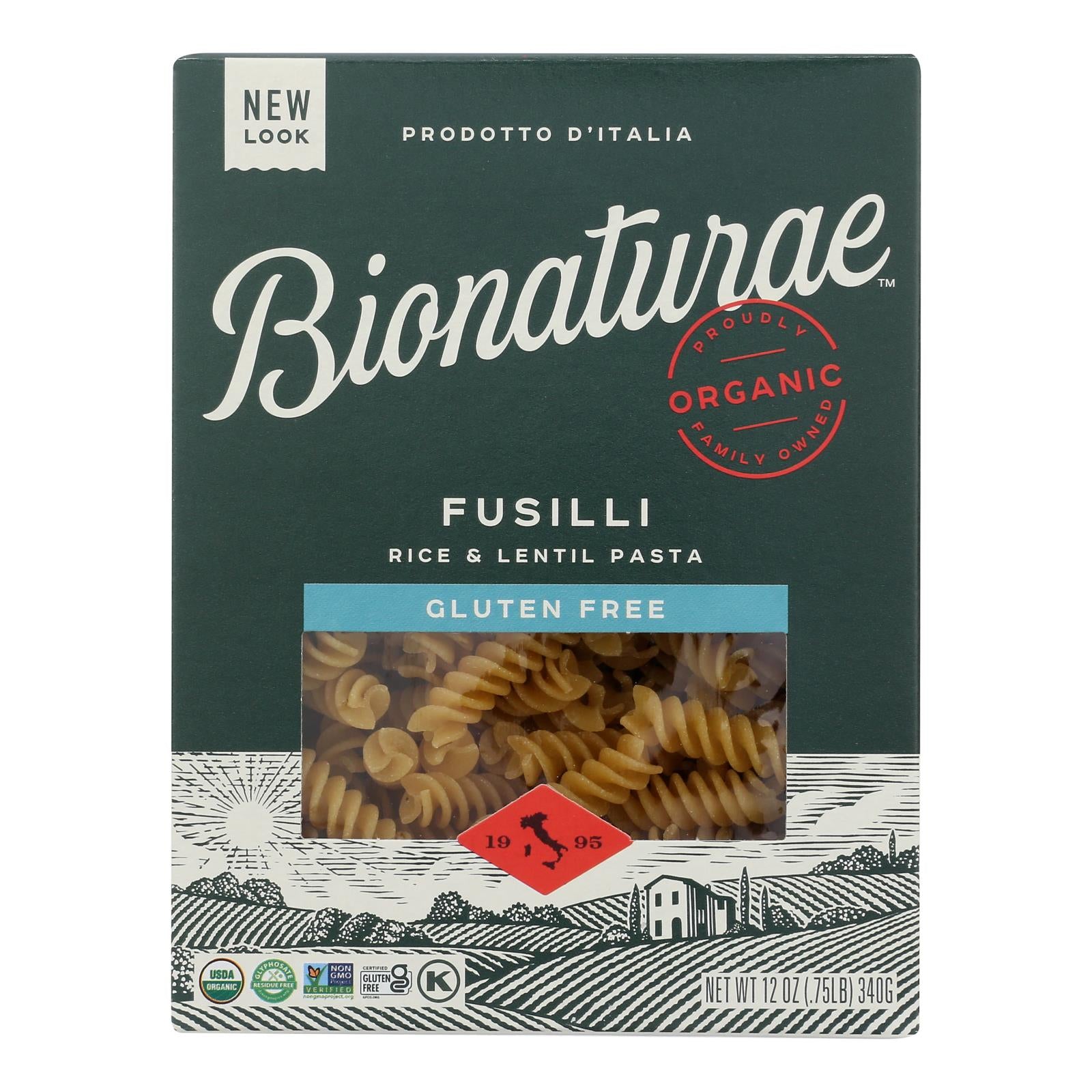 Bionaturae - Pasta Og1 Fusilli G/f - CS of 12-12 OZ