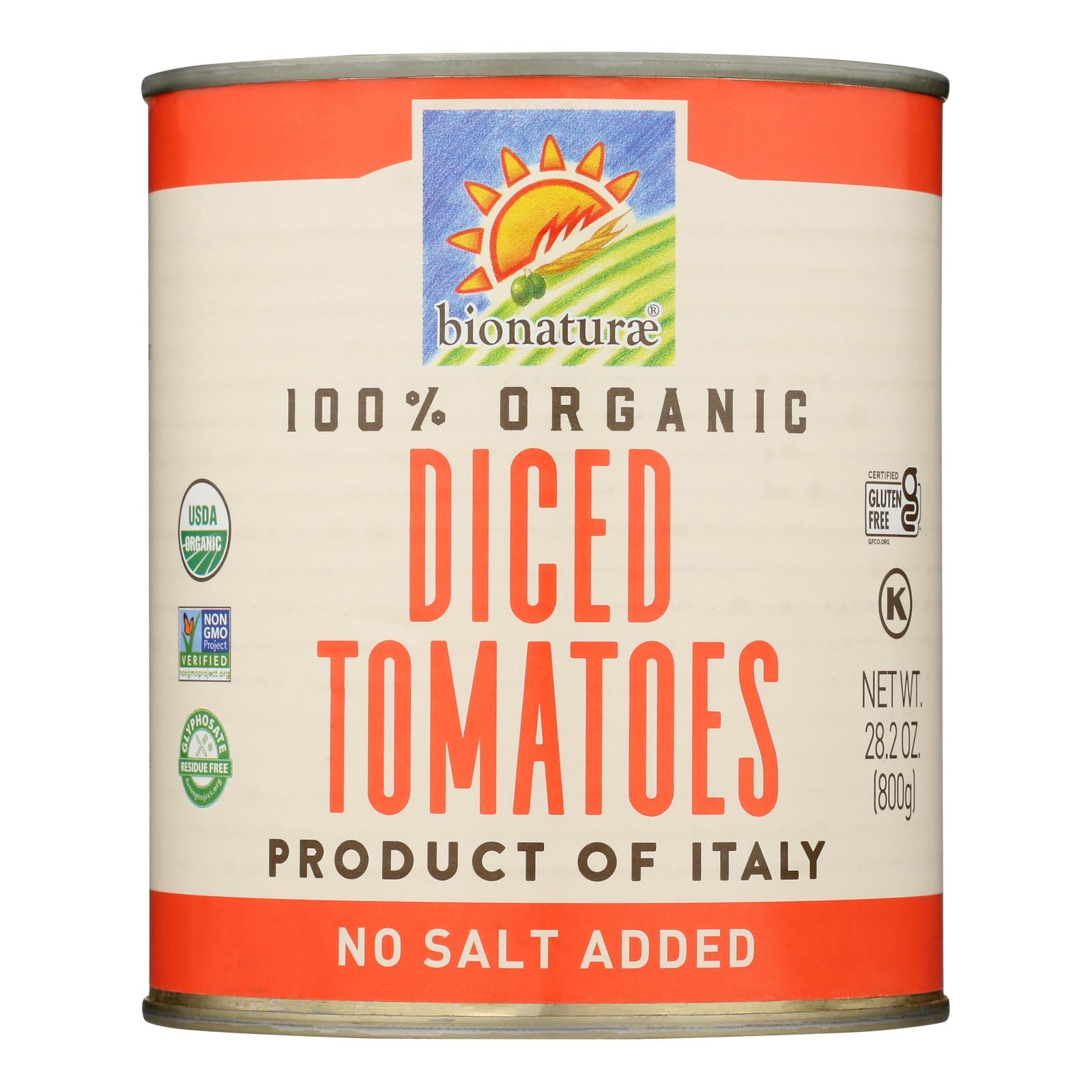 Bionaturae Tomatoes - Organic - Diced - 28.2 Oz - Case Of 12