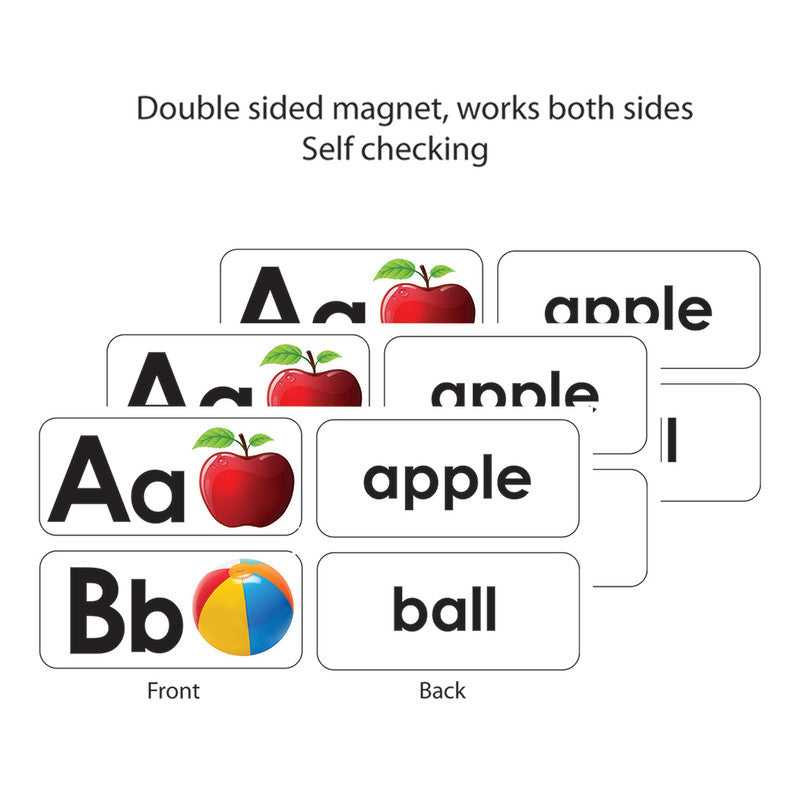ASHLEY PRODUCTIONS - ABC Picture Words Double-Sided Magnets, 27 Per Pack, 3 Packs