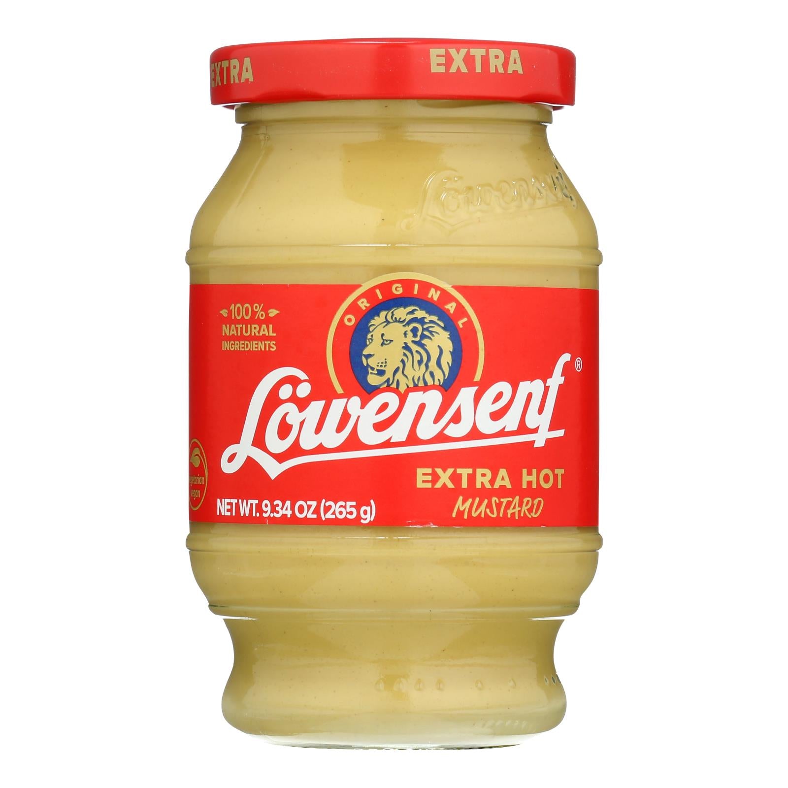 Lowensenf Germany's Favorite Hot Mustard - Case Of 6 - 9.3 Oz