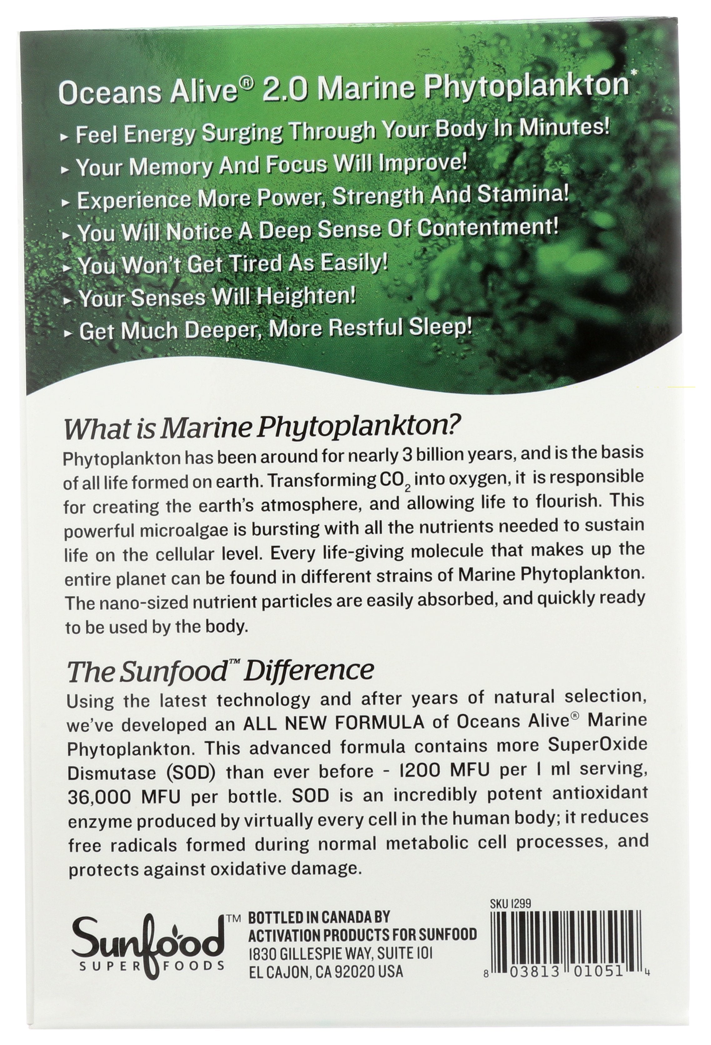 SUNFOOD SUPERFOODS PHYTOPLANKTON MARINE