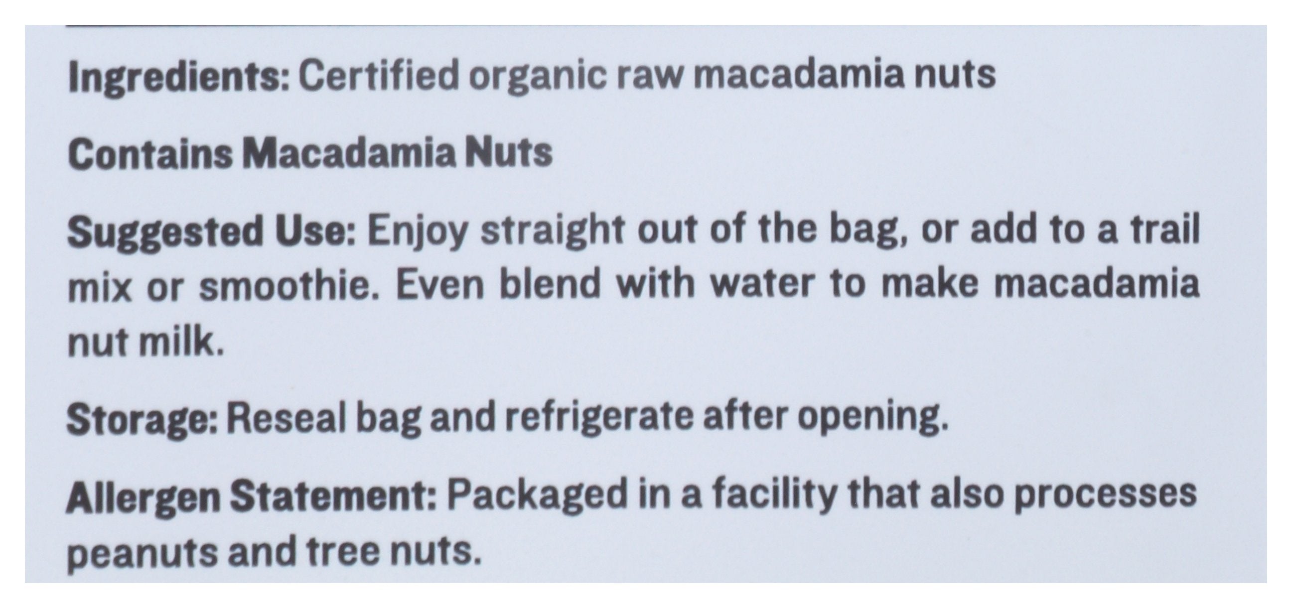 SUNFOOD SUPERFOODS NUTS MACADAMIA ORG